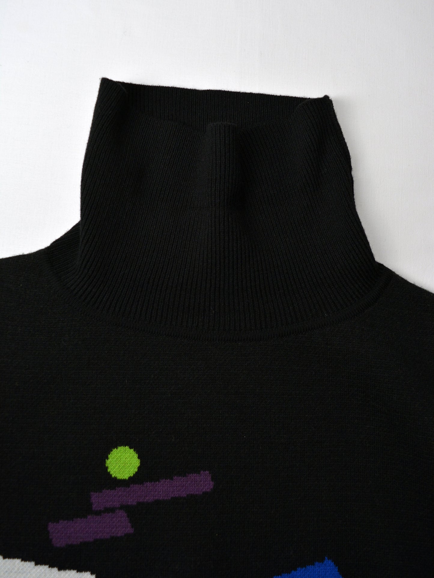 Gosha Rubchinskiy - A/W 2017 - Kazimir Malevich geometry turtleneck sweater (black) - size XL