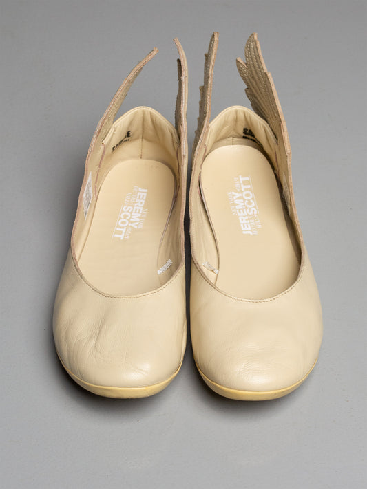 (factory sample) adidas Originals by Jeremy Scott S/S 2013 JS Wings Ballerinas (beige) - size 38 2/3