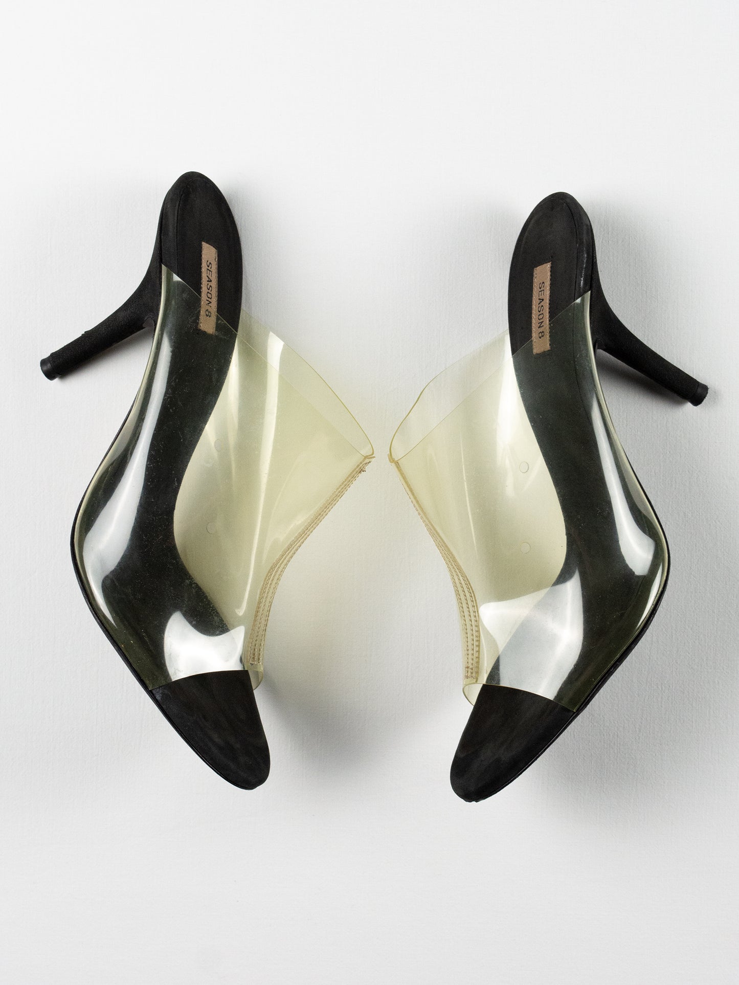 YEEZY Season 8 - Clear & Graphite Soft PVC Mule - 90mm heel - size 38