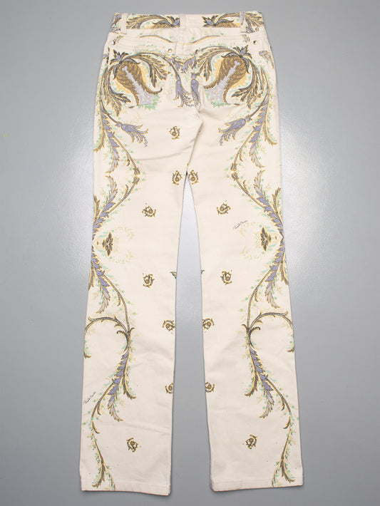 2000s Roberto Cavalli printed pants - women's size 42