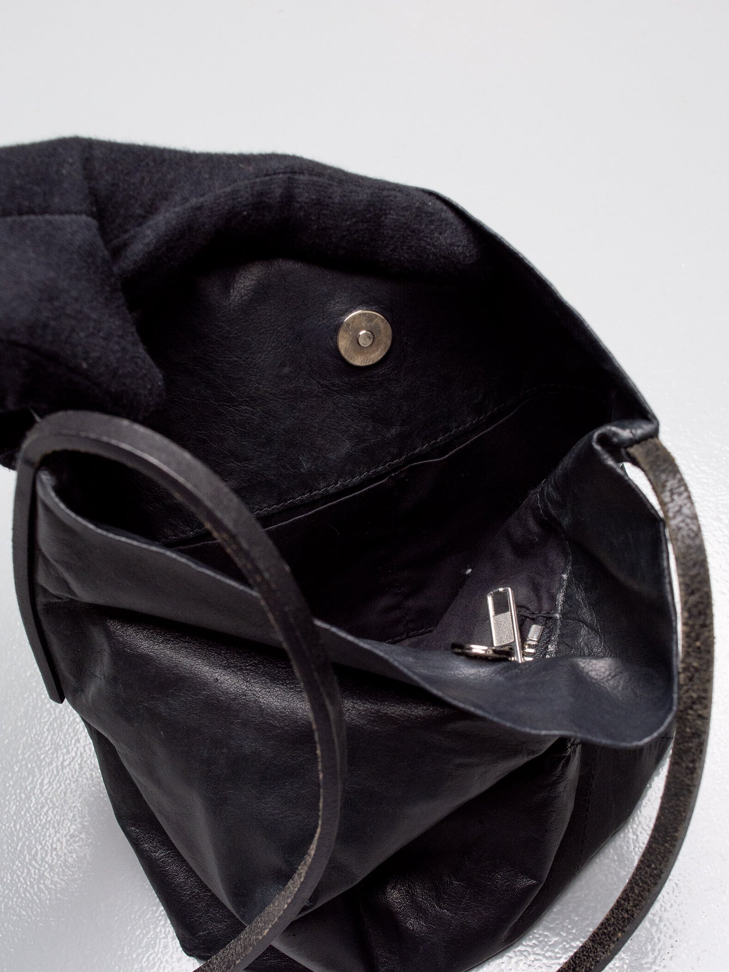 Rick Owens - S/S 2015 - leather mini crossbody bag