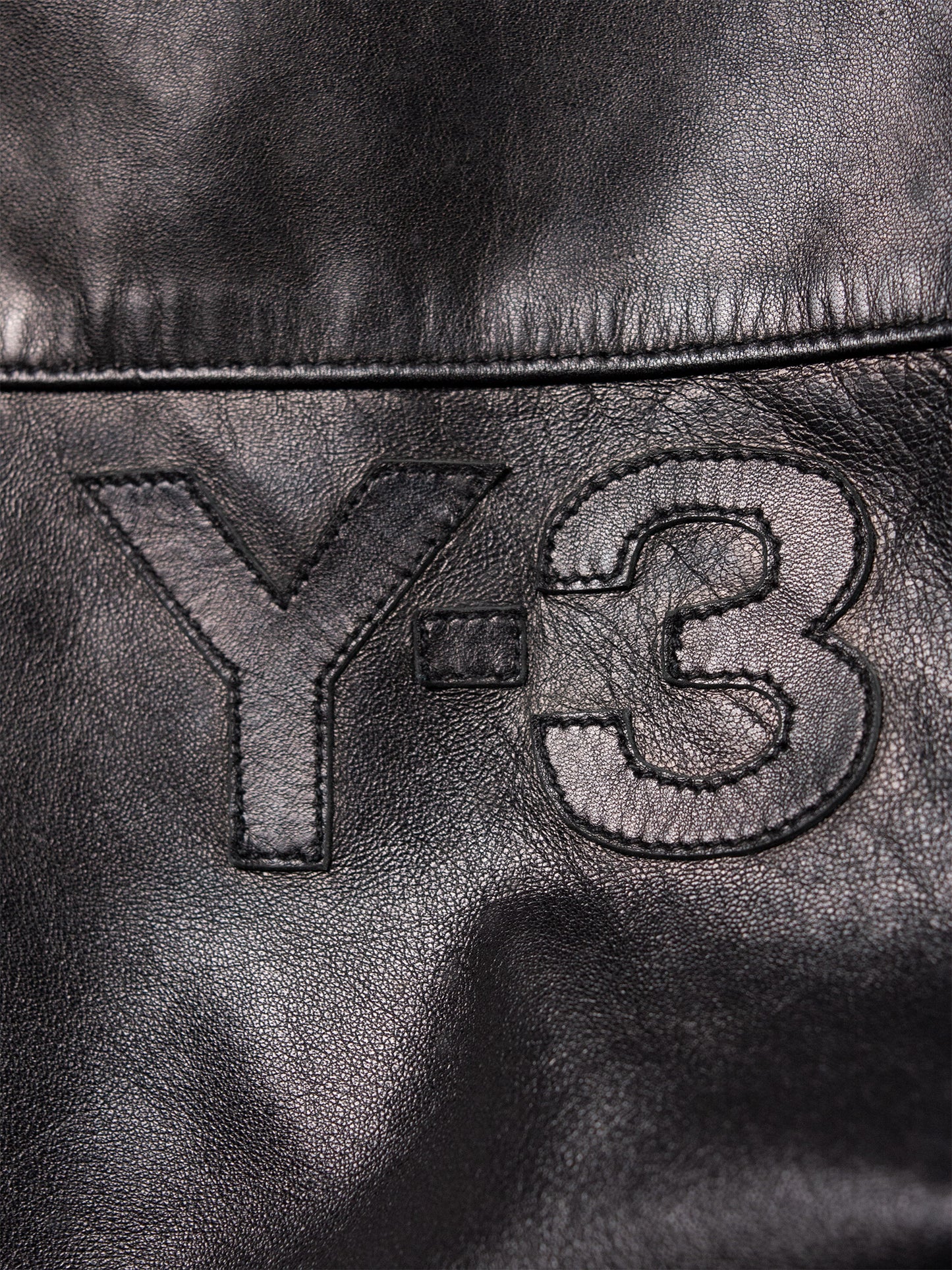 Y-3 - A/W 2005 - leather hooded bomber jacket - men's size M