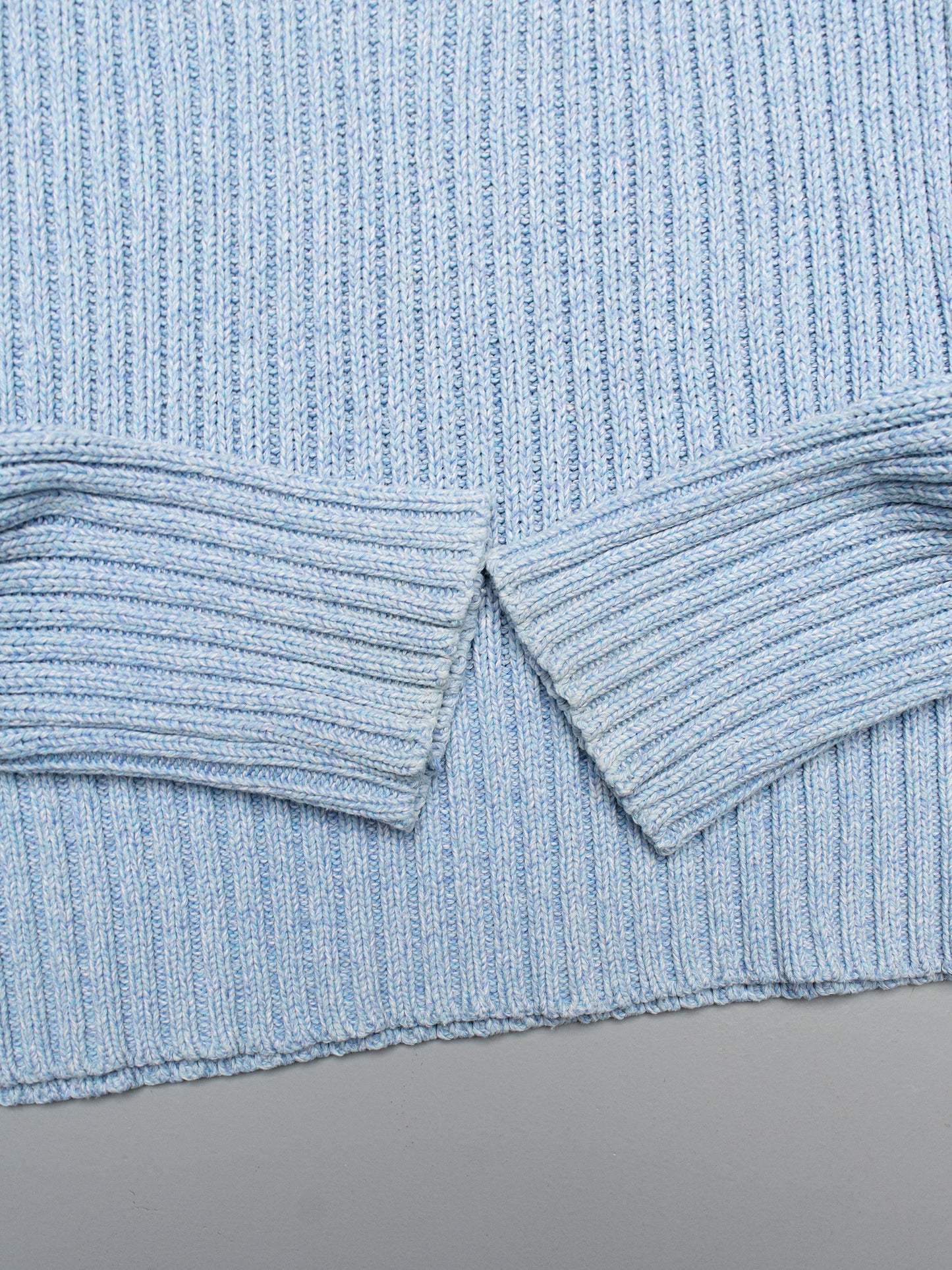 Wild & Lethal Jeans - (vintage) - baby blue cotton military sweater - men's size S