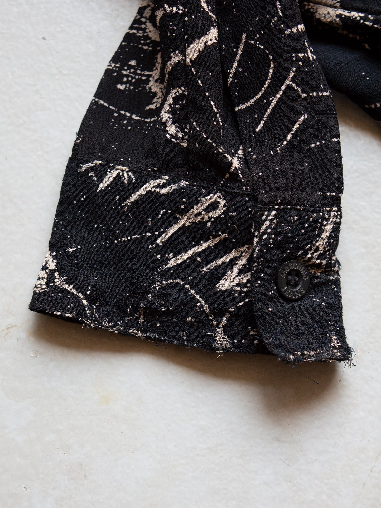 1990's Moschino Jeans blackboard sheer shirt - size 42IT