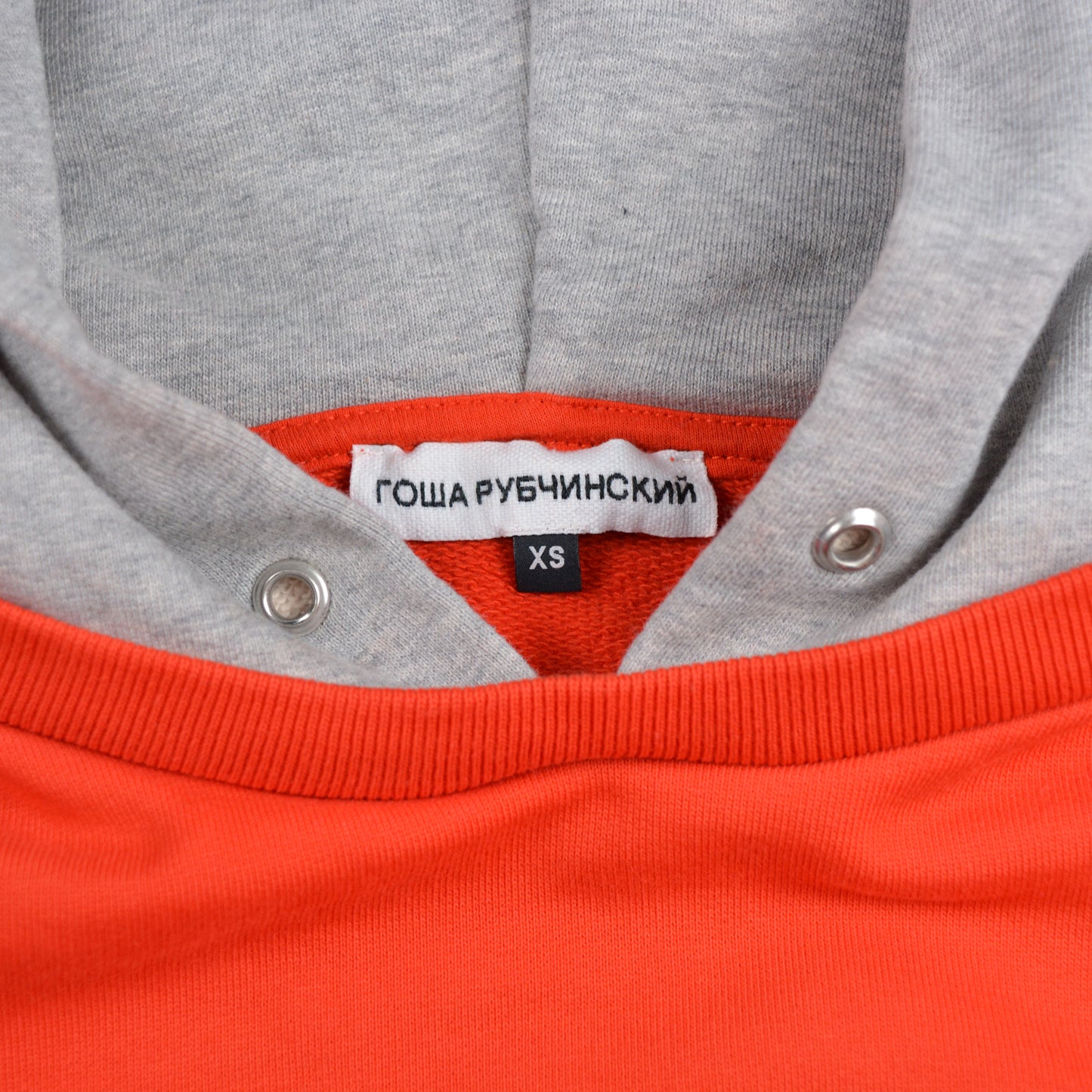 Gosha Rubchinskiy - S/S 2018 - combo hoodie (red) - size XS