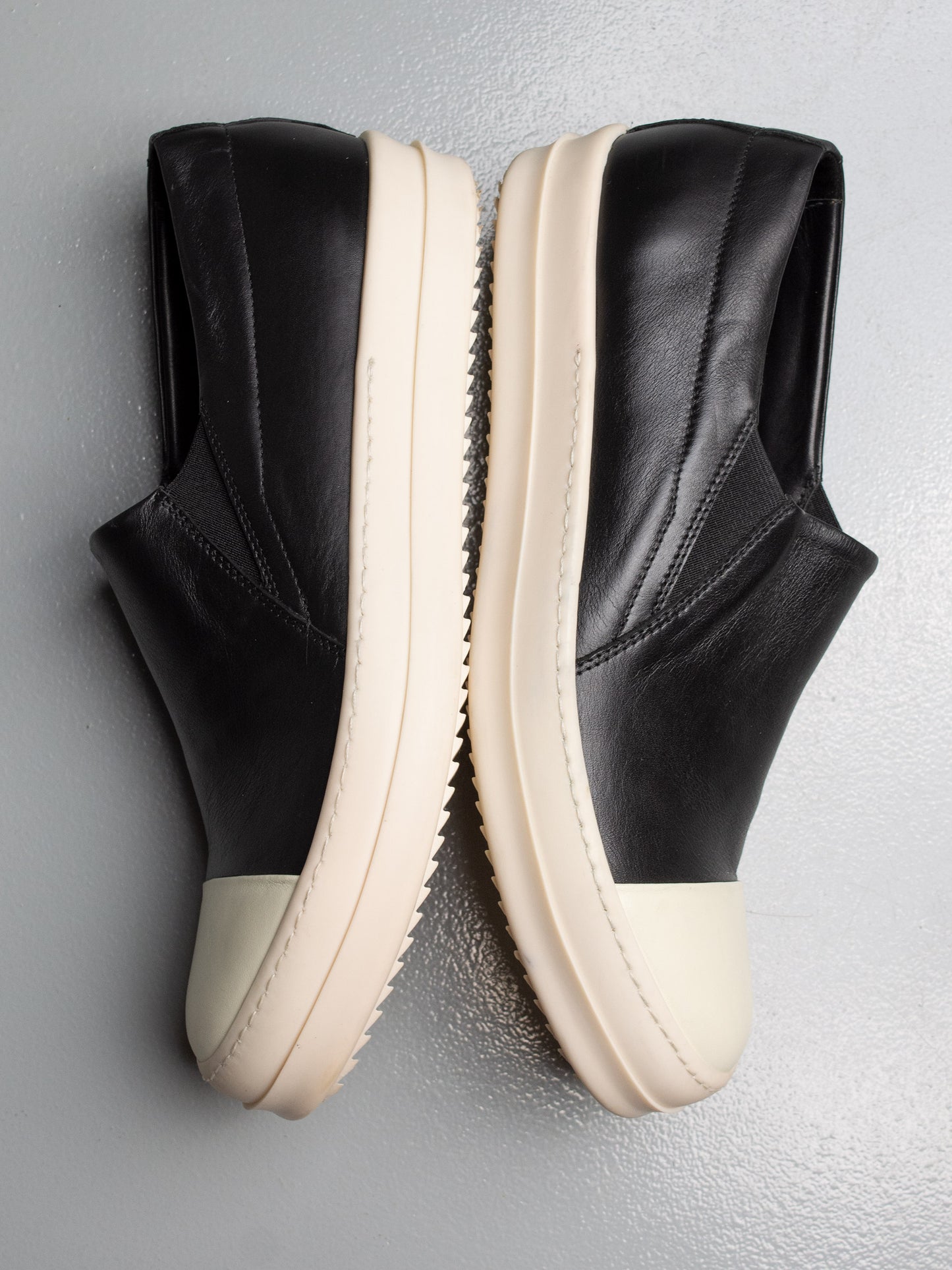 Rick Owens leather boat slip-on sneakers - size 40