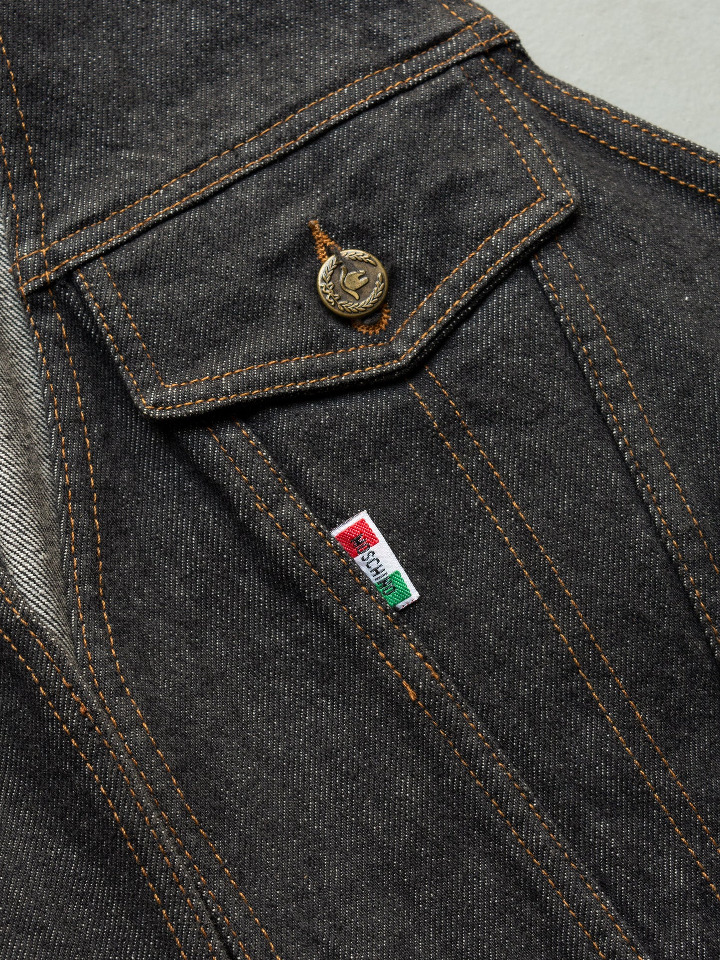 Moschino - 1980's - denim vest - men's size 48