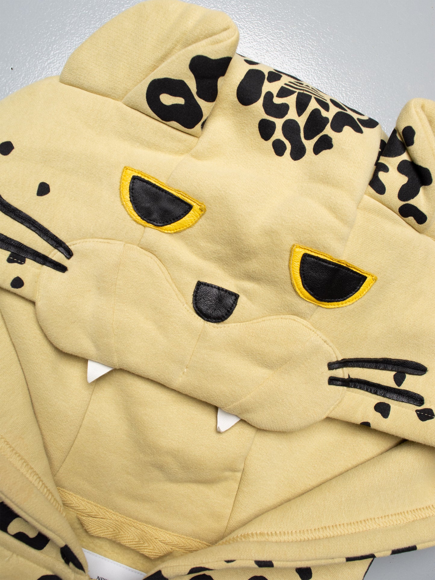 adidas Originals by Jeremy Scott - S/S 2009 - Leopard Fleece Hoodie (yellow) - size M