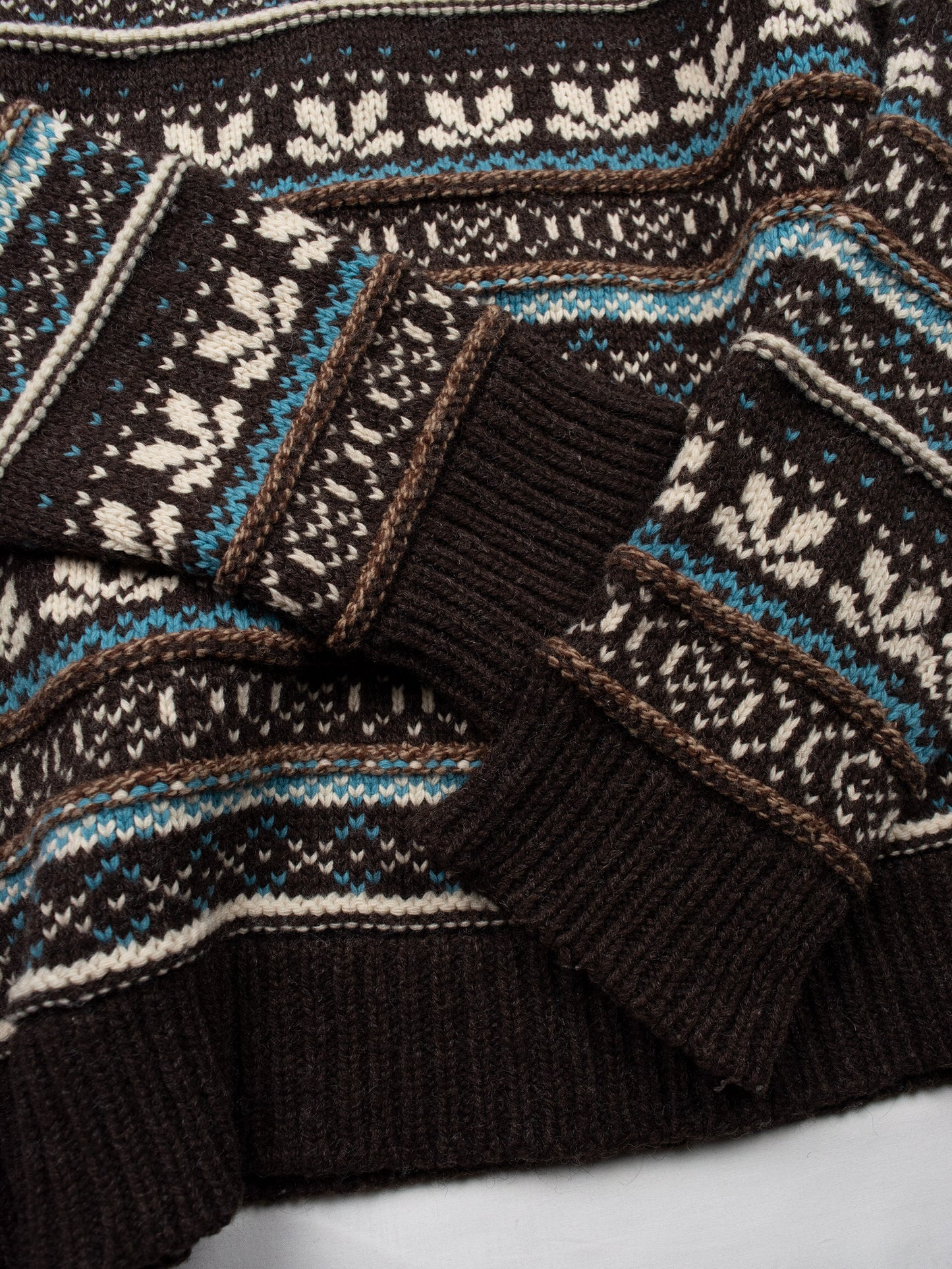 Junya Watanabe MAN - A/W 2003 - fair isle wool sweater - size S
