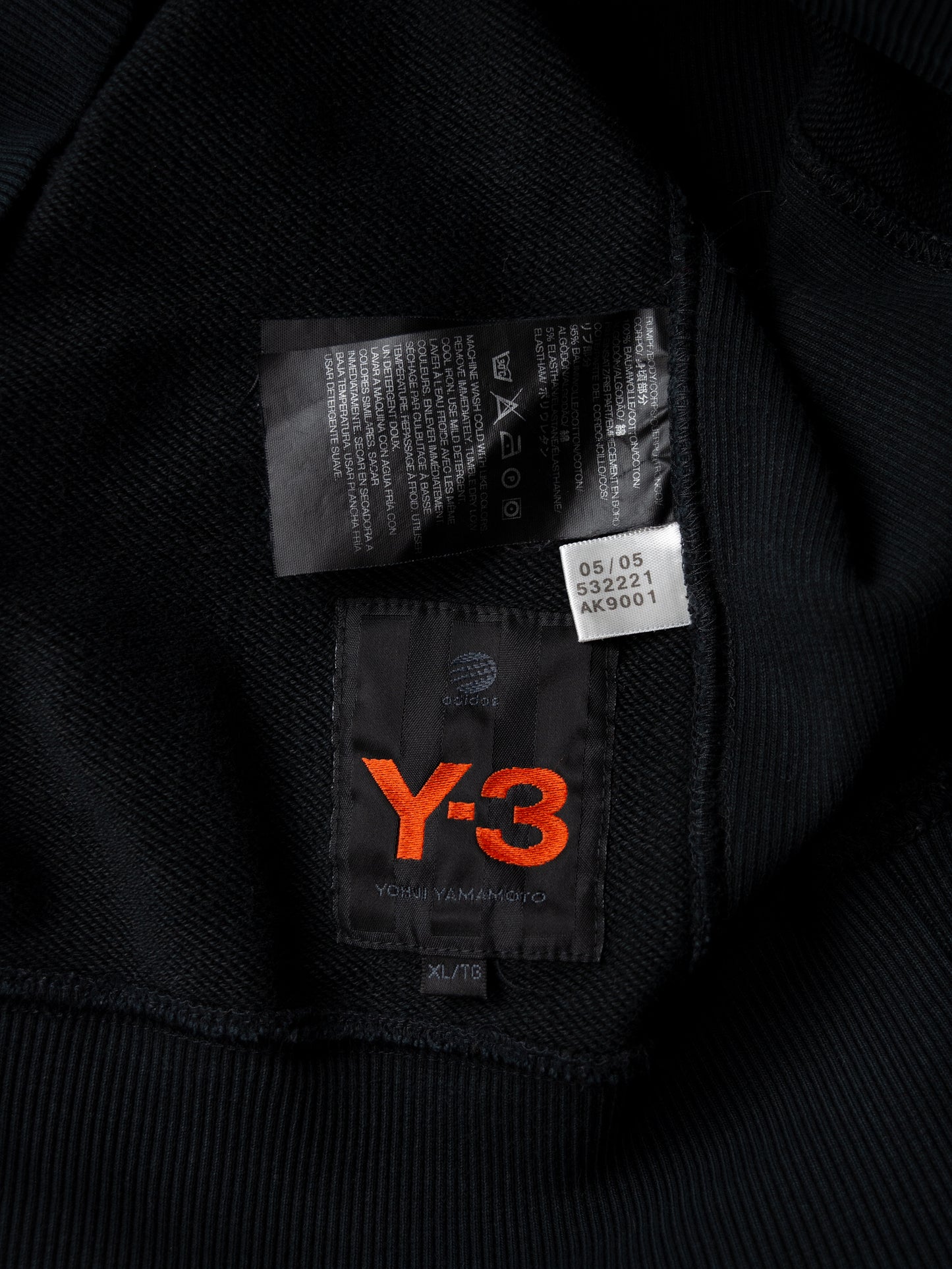Y-3 - A/W 2005 - back logo crewneck sweatshirt (black) - size XL