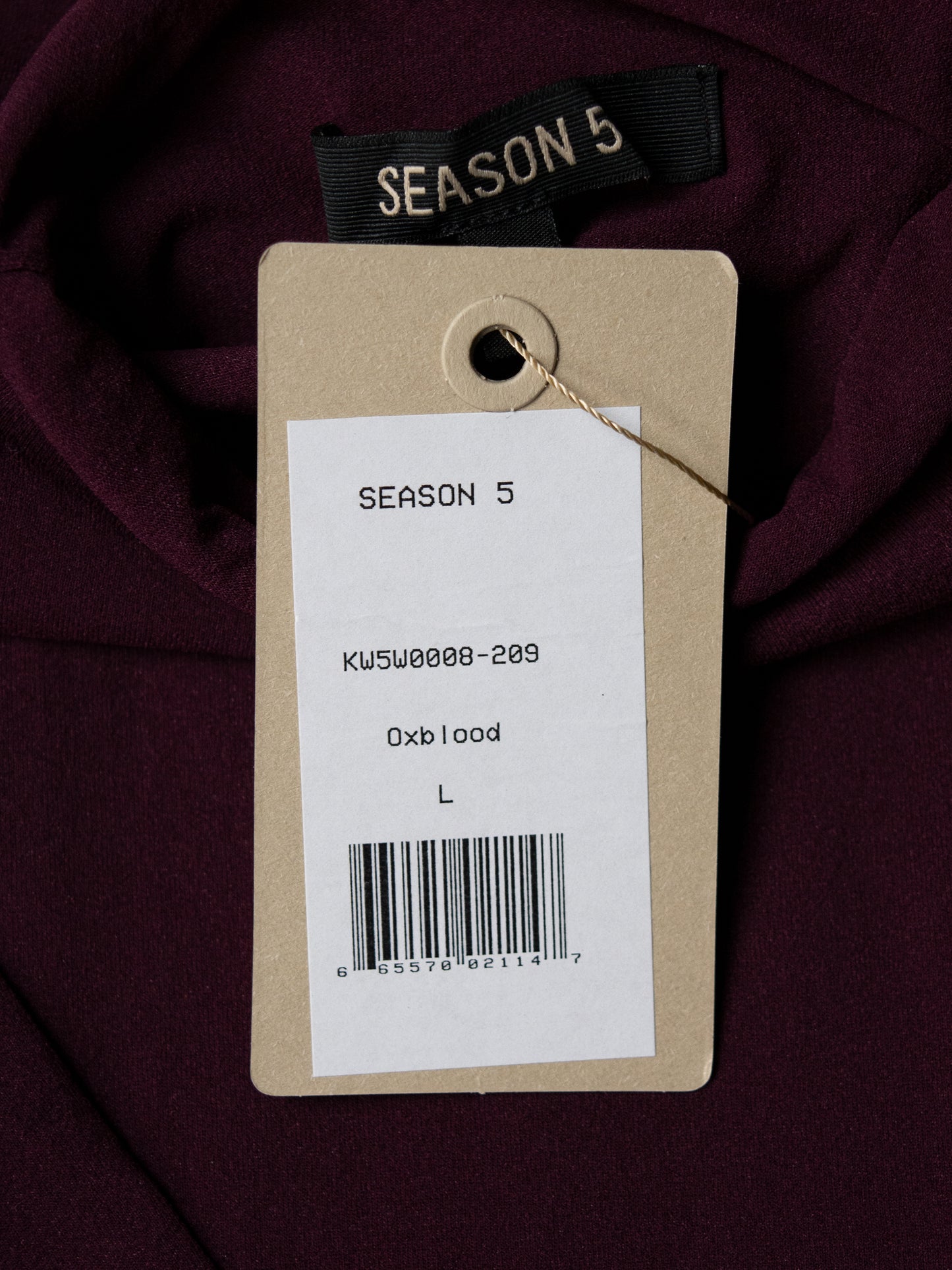 YEEZY Season 5 (2017) - stretch-jersey bodysuit (Oxblood) - size L