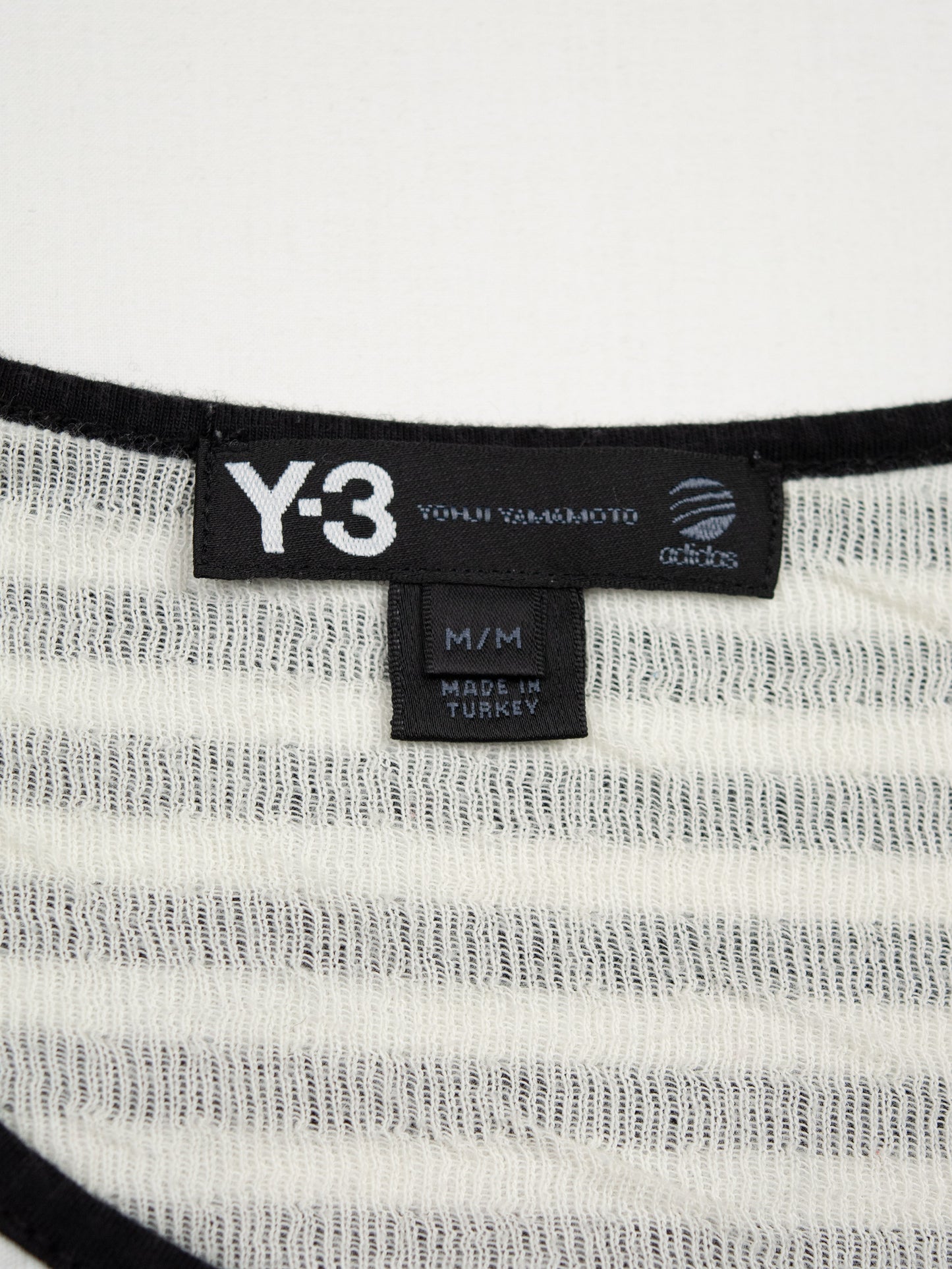 Y-3 - A/W 2012 - french terry striped t-shirt - women's size M