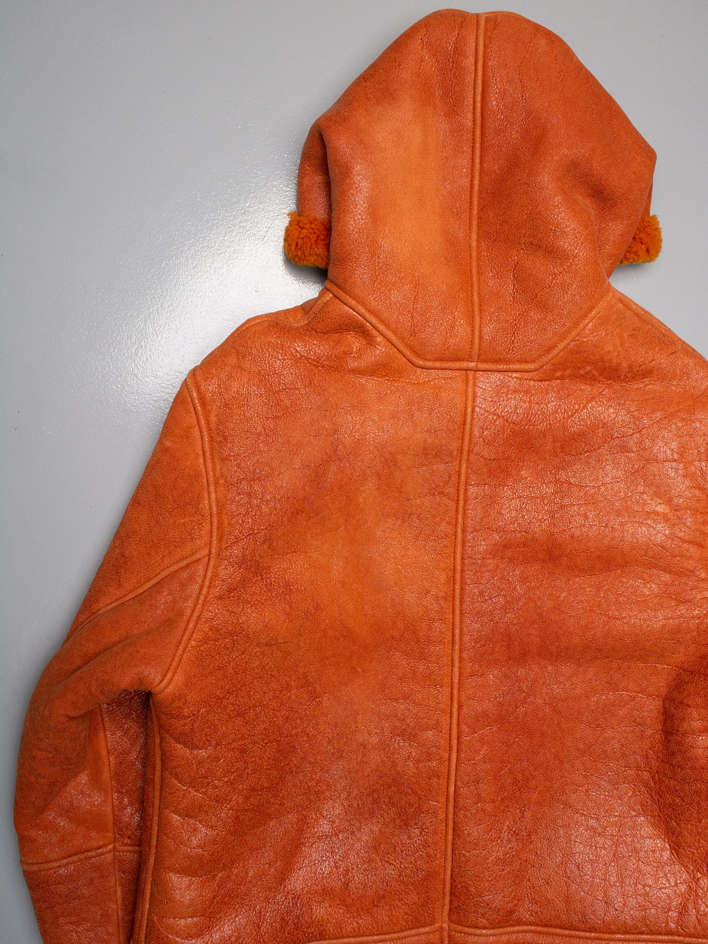 YEEZY Season 3 (2016) - Rust hooded shearling coat - men's size L
