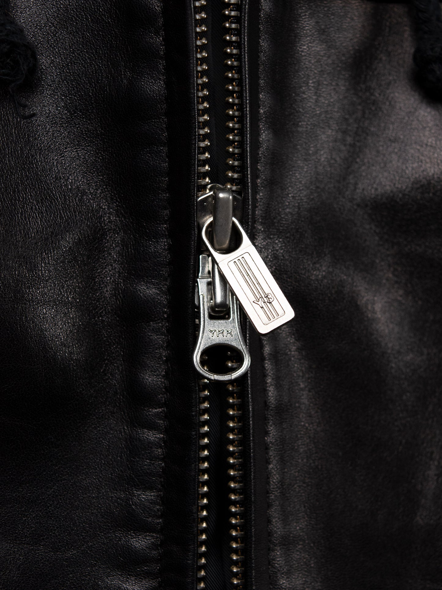 Y-3 - A/W 2005 - leather hooded bomber jacket - men's size M