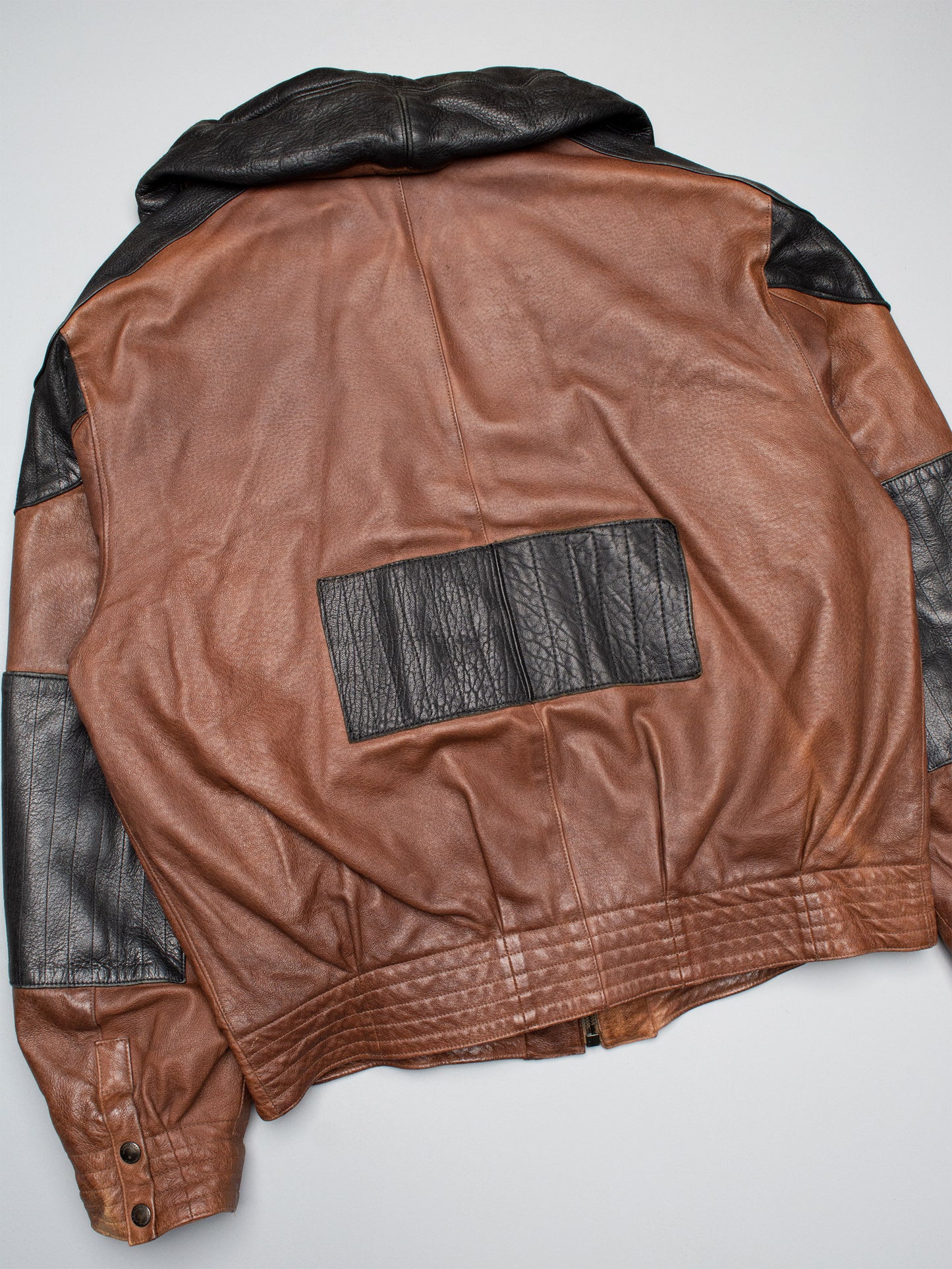 Marithé & François Girbaud - 1980s - life preserver leather jacket - size L