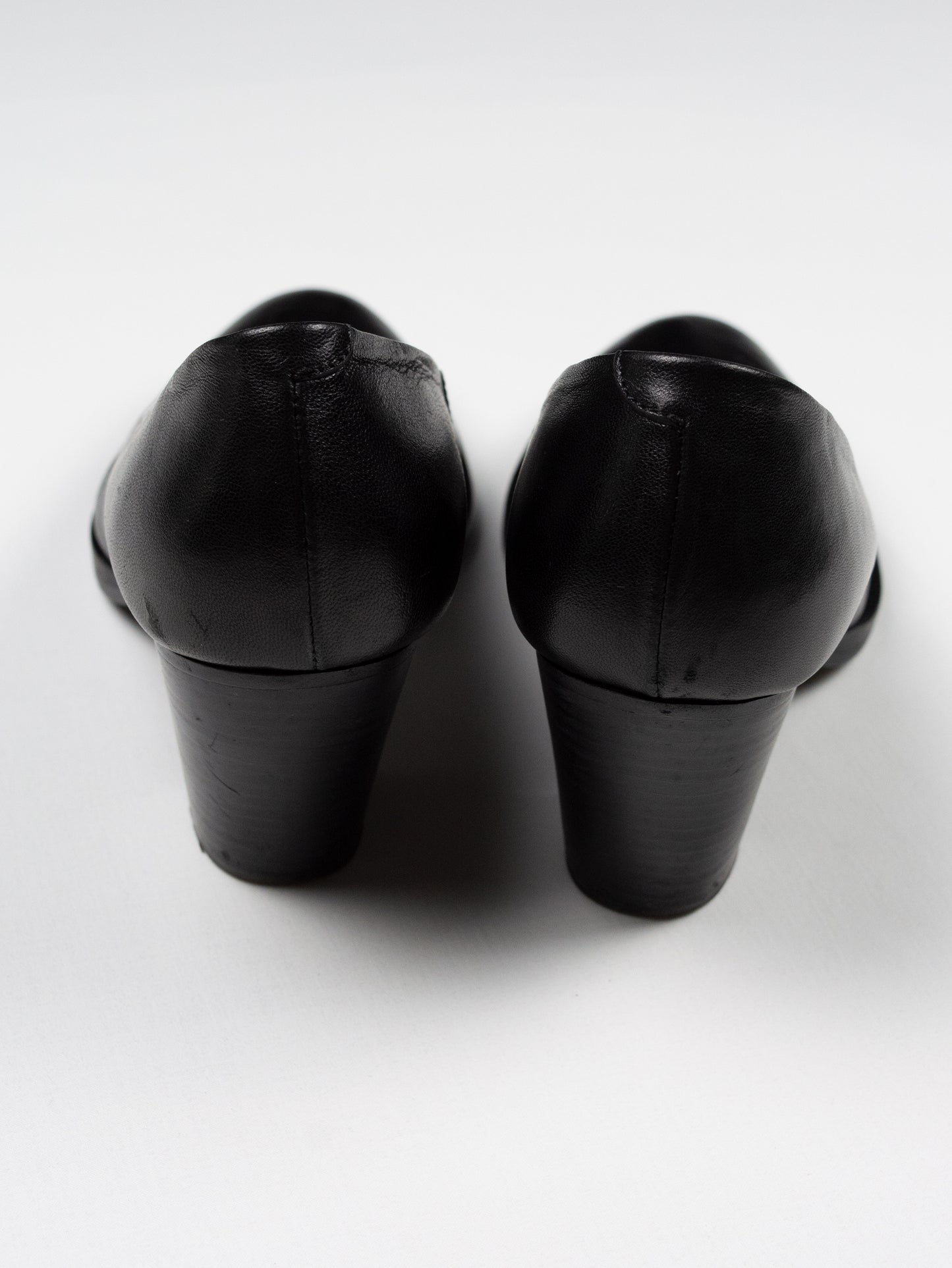 A.F.Vandevorst - round toe low heel pumps (black/black) - size 37 (75mm heel)