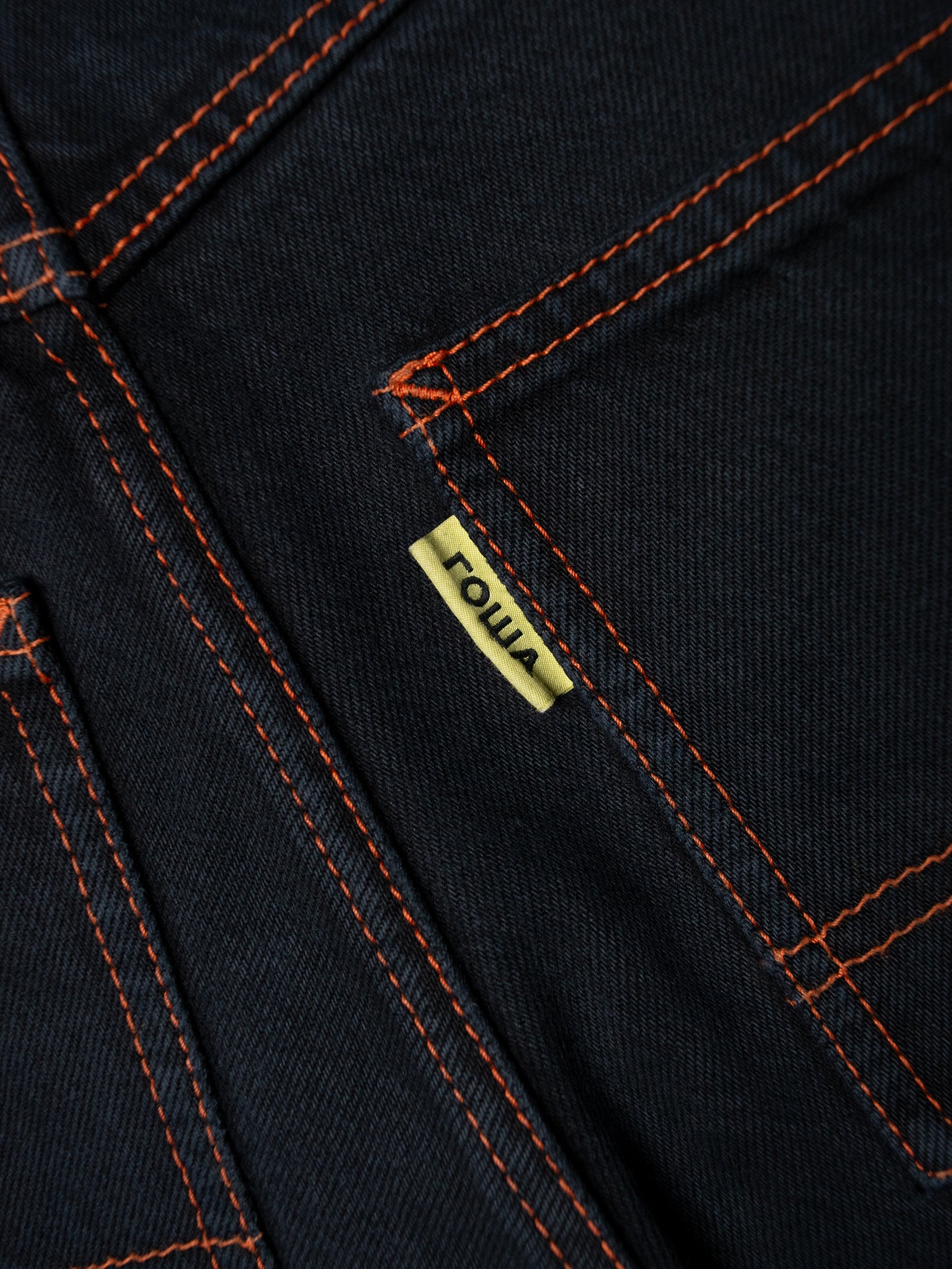 Gosha Rubchinskiy - A/W 2016 - contrast stitch straight leg jeans (black) - size S