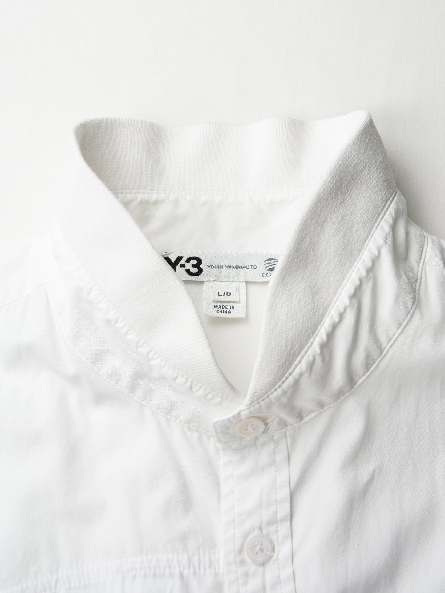 Y-3 - A/W 2011 - shirt with rib collar (white) - size L