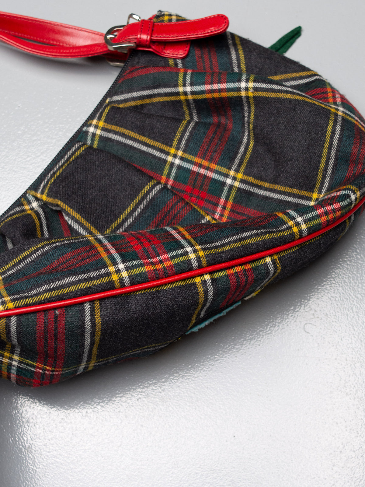 Moschino - vintage - tartan mini handbag