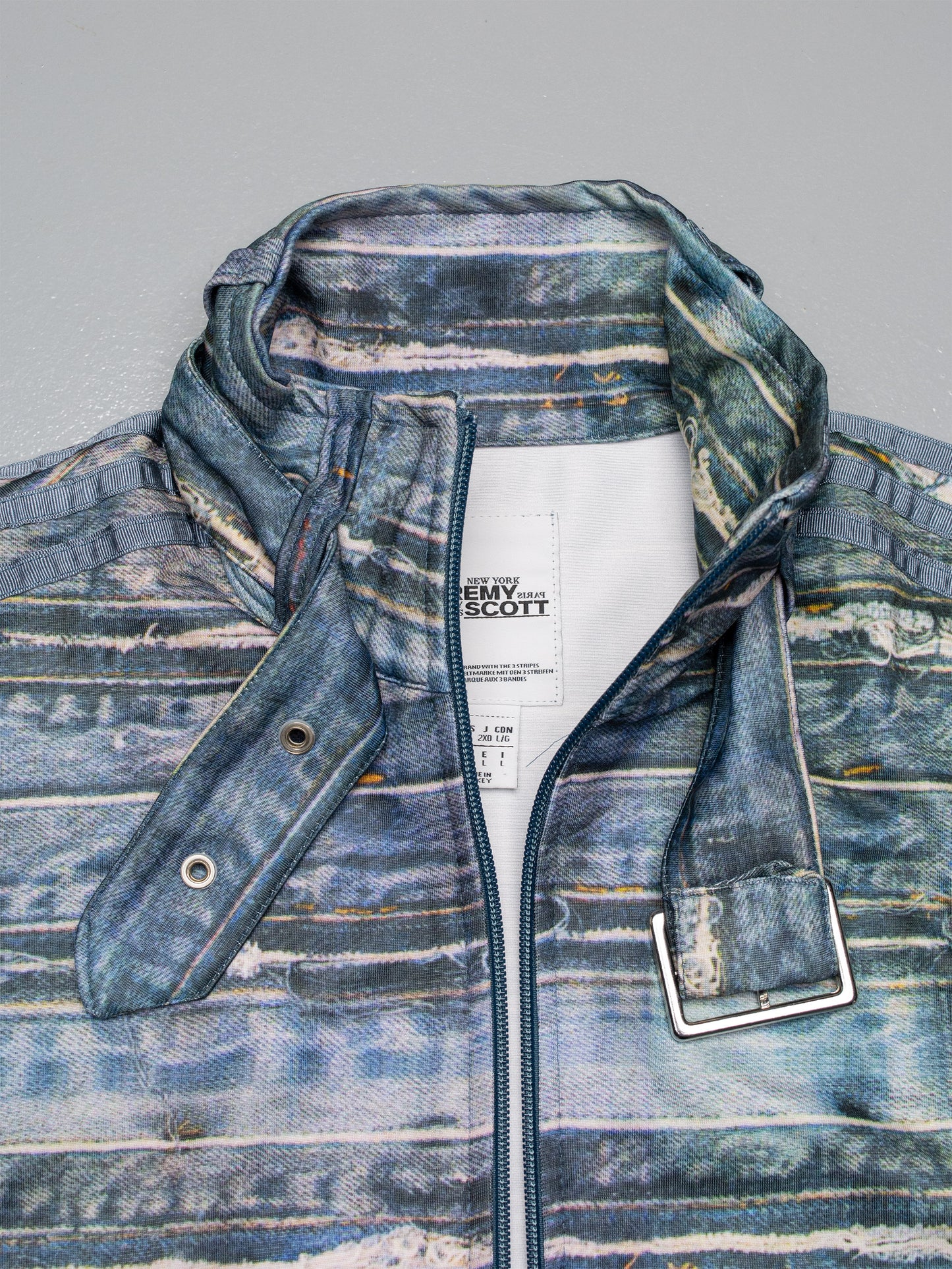 adidas Originals by Jeremy Scott - A/W 2014 - Denim Print Track Top - size L