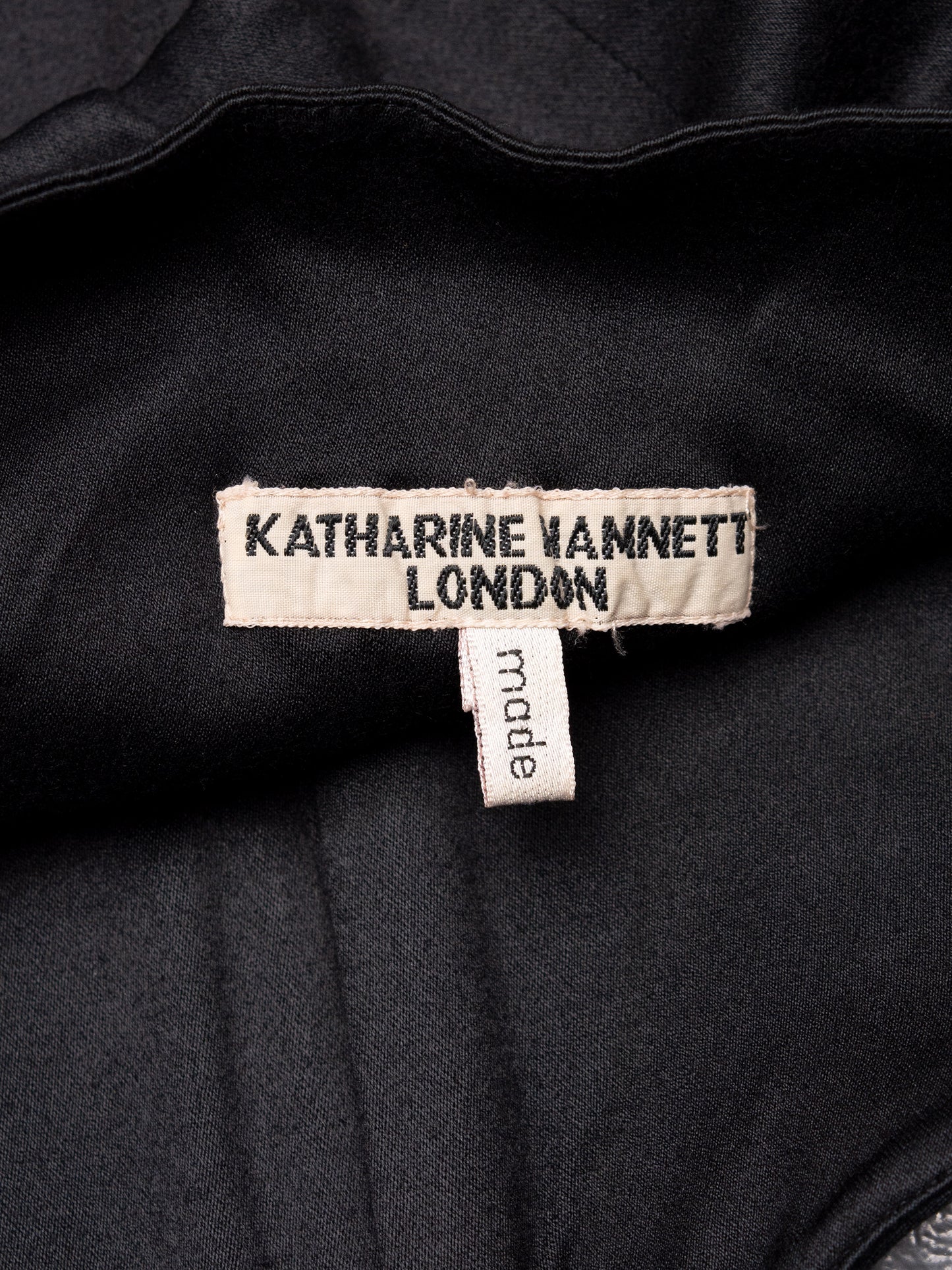 Katharine Hamnett London - 1992 - satin woven bustier - size L