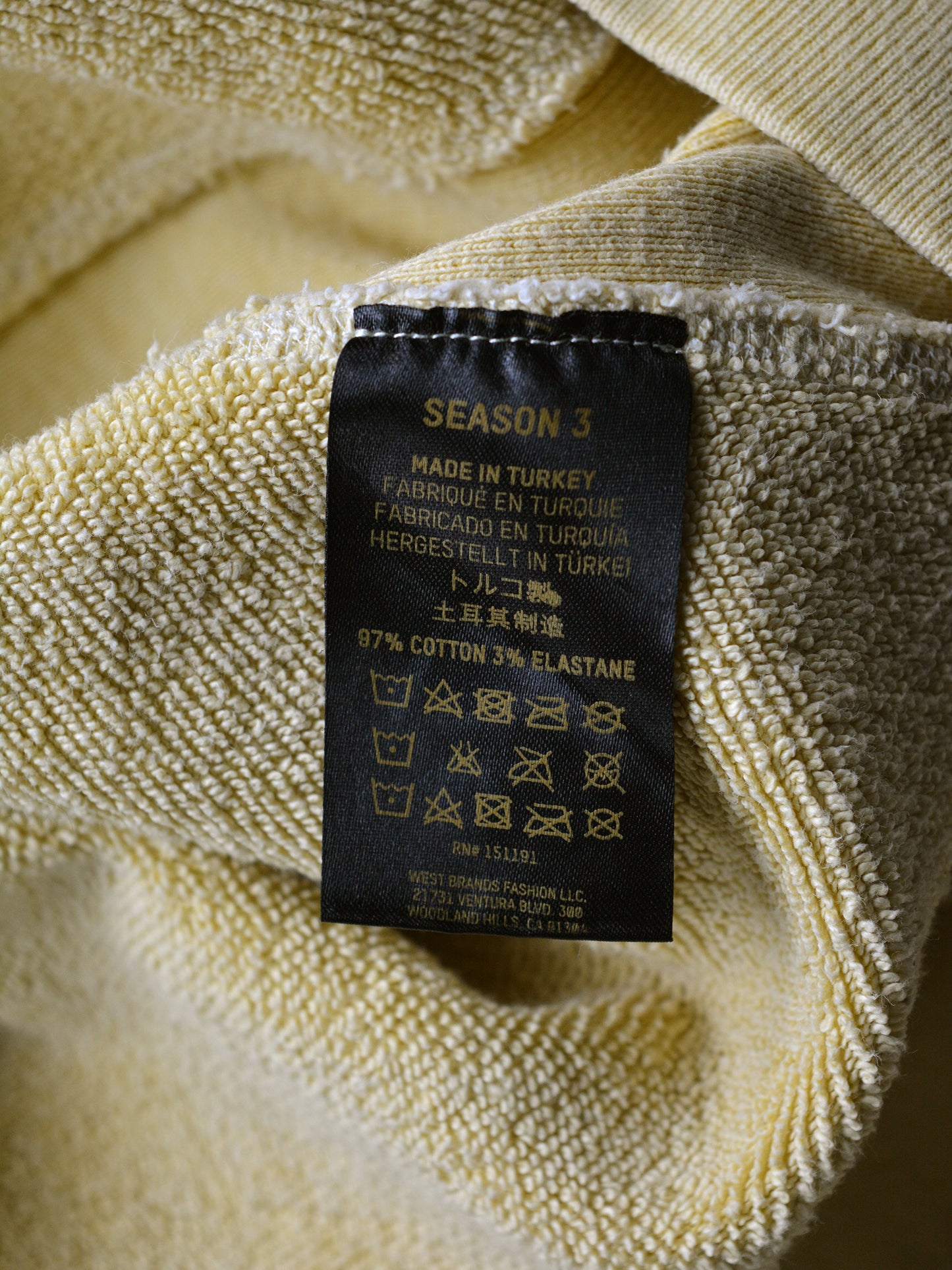 YEEZY Season 3 (2016) - Ribbed Crew Sweat (God Sun) - size S