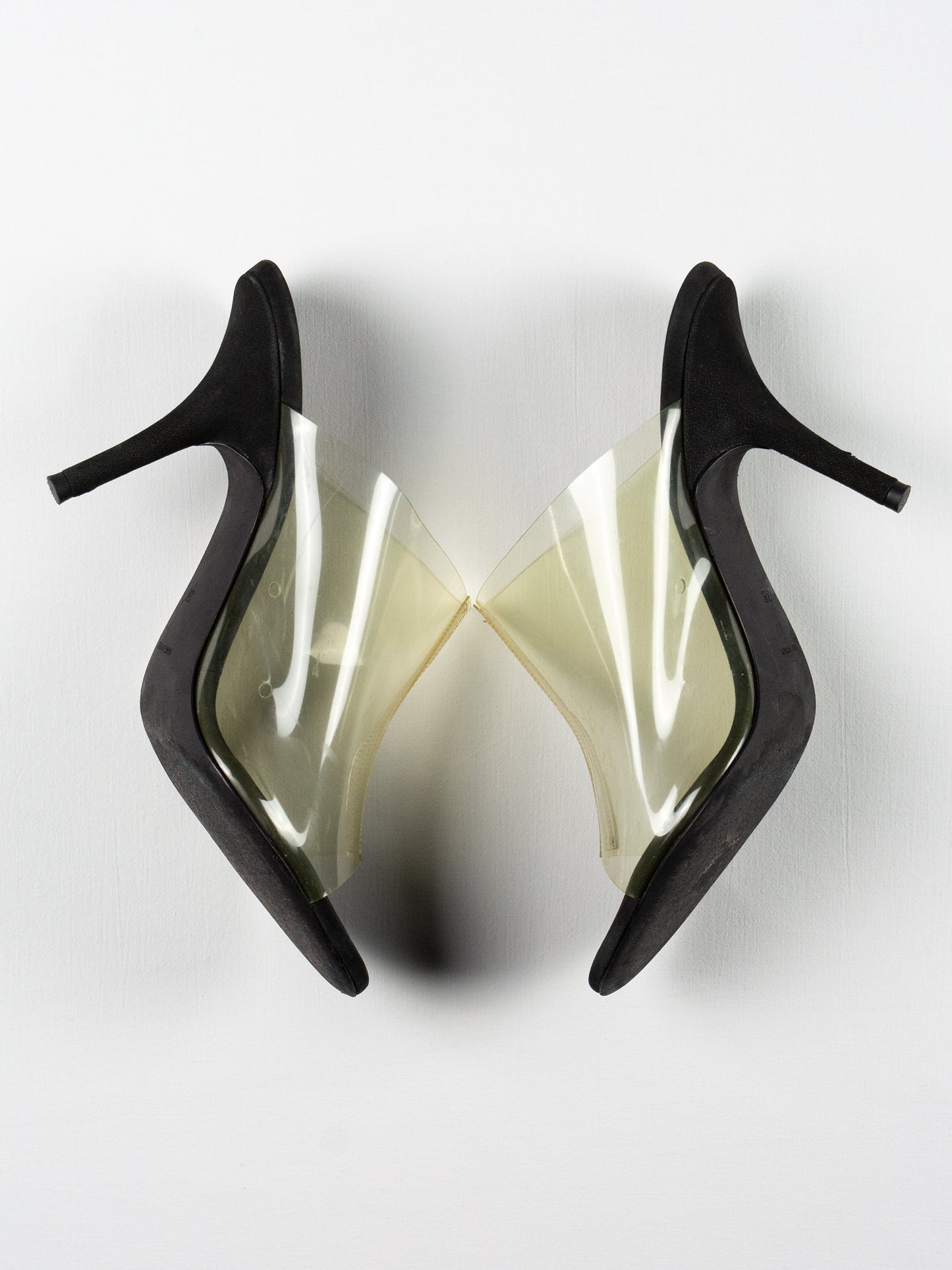 YEEZY Season 8 - Clear & Graphite Soft PVC Mule - 90mm heel - size 38