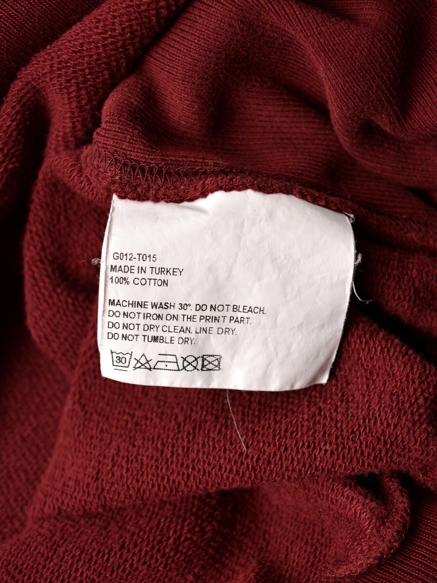 Gosha Rubchinskiy - S/S 2018 - "DJ" crewneck (burgundy) - size S