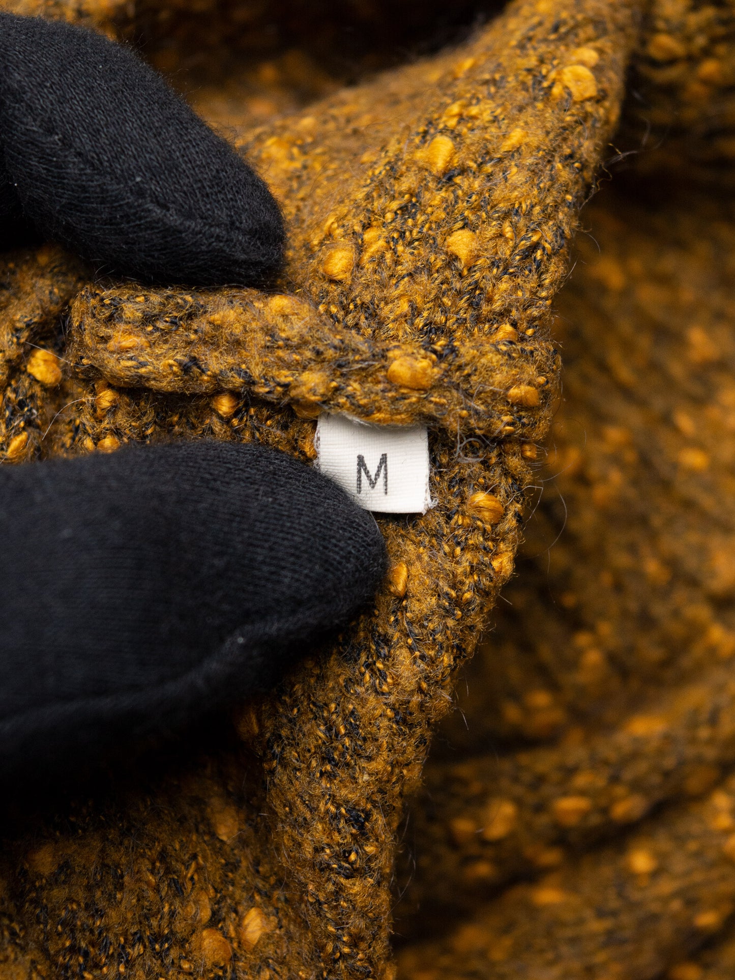 Gosha Rubchinskiy - A/W 2014 - cropped boucle sweater (brown) - size M