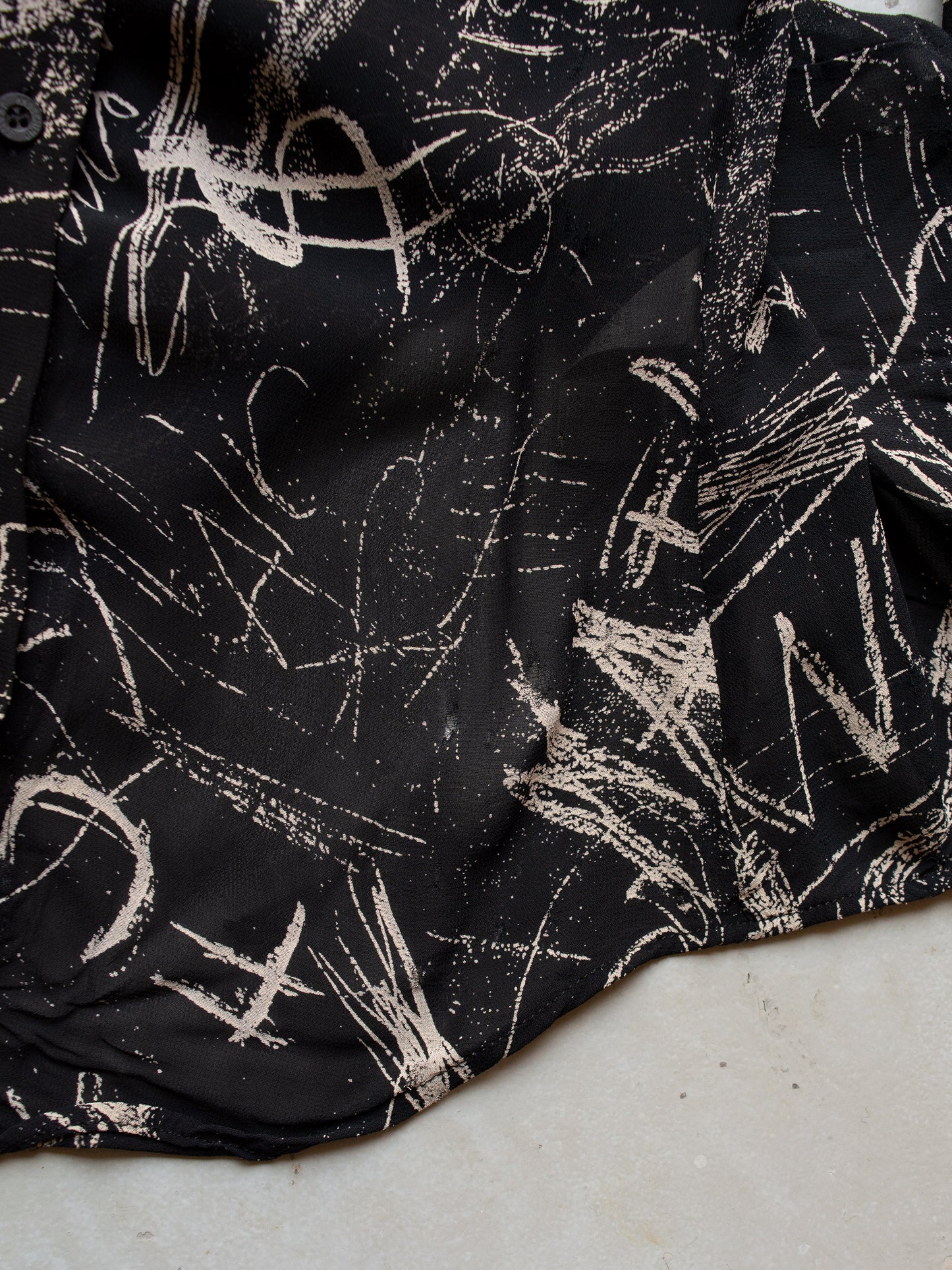 1990's Moschino Jeans blackboard sheer shirt - size 42IT