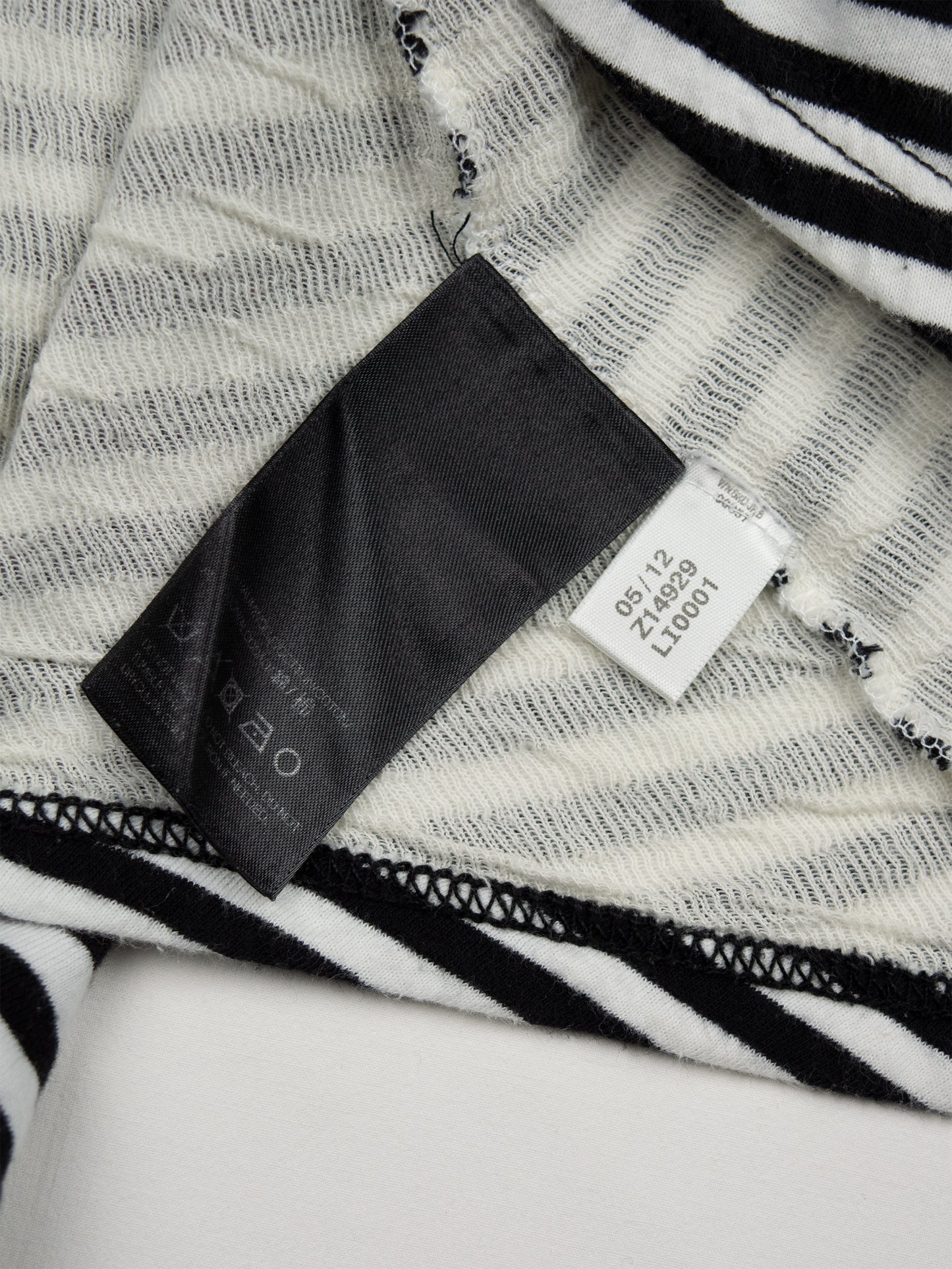 Y-3 - A/W 2012 - french terry striped t-shirt - women's size M