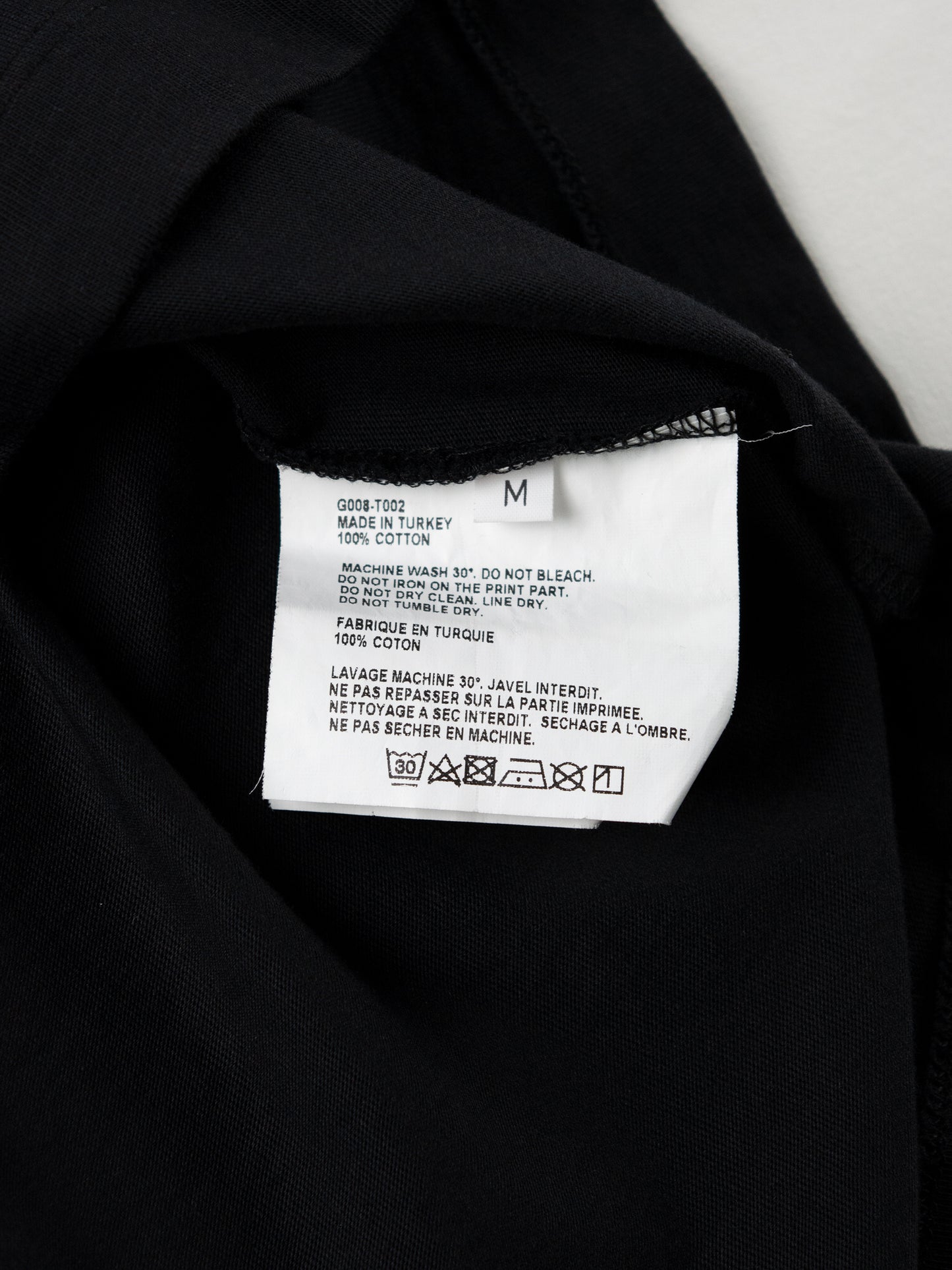 Gosha Rubchinskiy - S/S 2016 - flag logo t-shirt (black) - size M