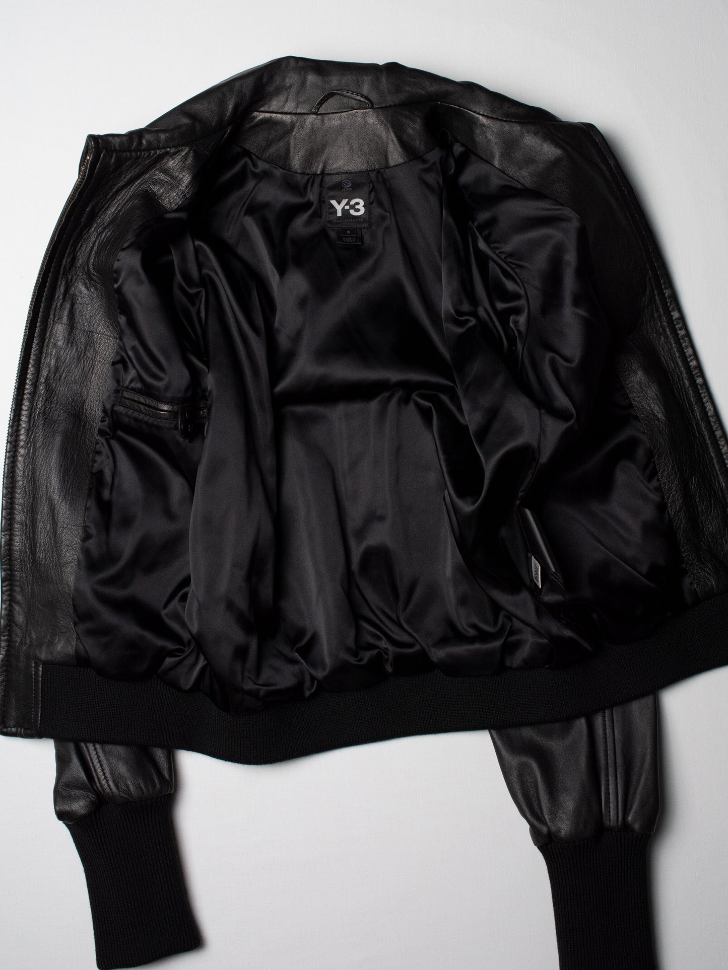 Y-3 - A/W 2006 - leather bomber jacket (black) - women's size S