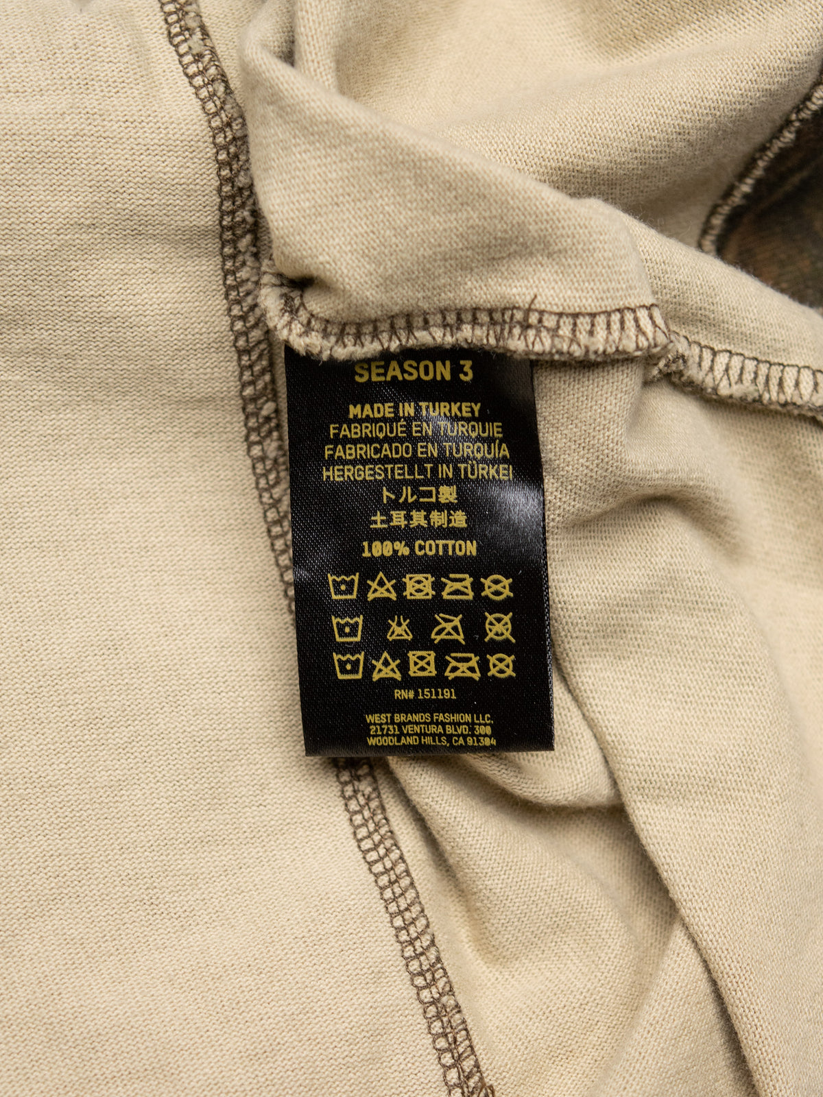 YEEZY Season 3 (2016) - tree camo moto long-sleeve - size S