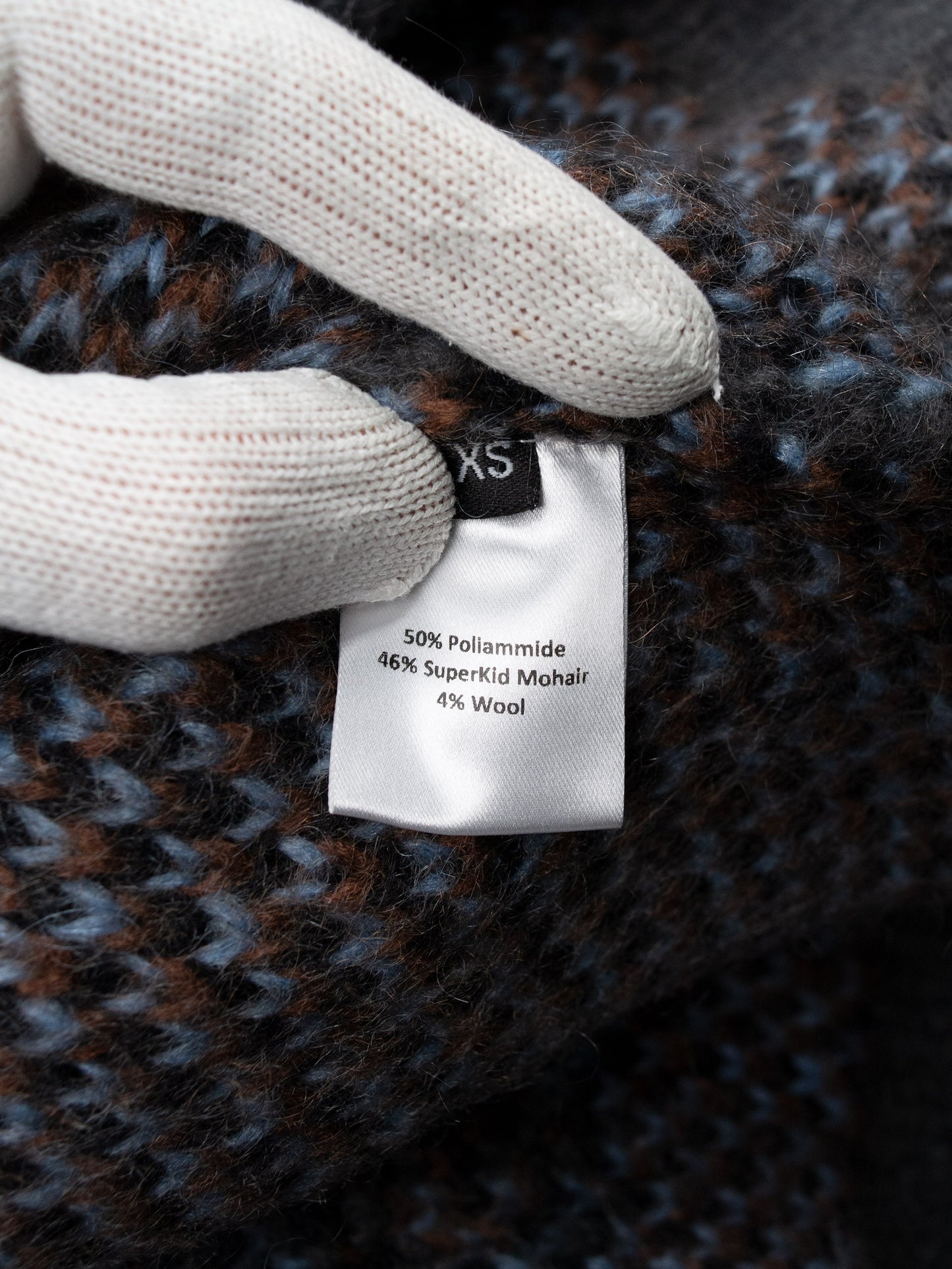 Y/Project - A/W 2019 - (sample) oversized jacquard mohair knit sweater (grey) - size XS