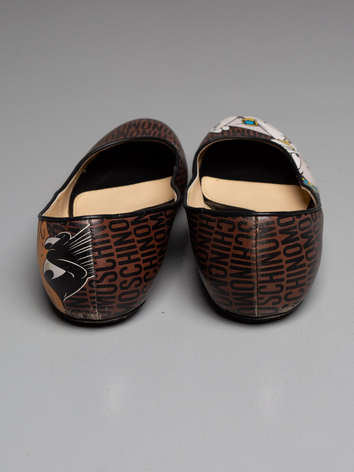 Moschino X Looney Tunes A/W 2015 leather flats - size 40