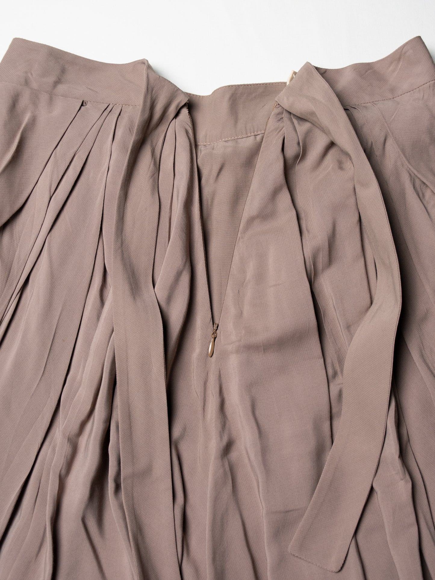 Marni - rayon draped skirt with belt - size 38
