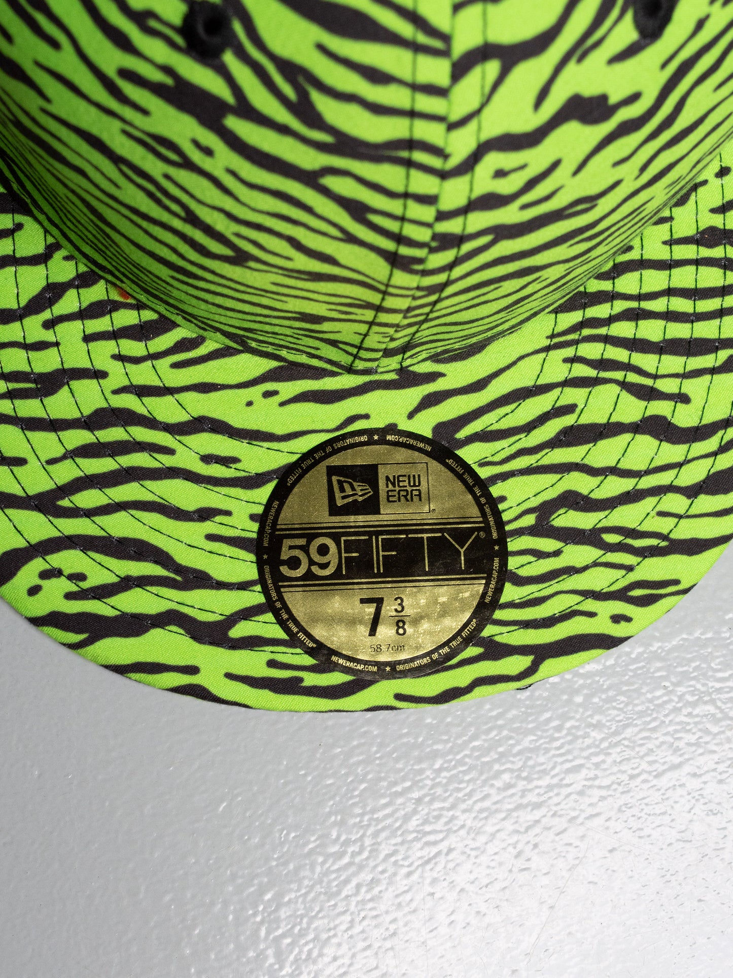 New Era X Jeremy Scott A/W 2013 Green Zebra 59Fifty fitted cap - size 7 3/8