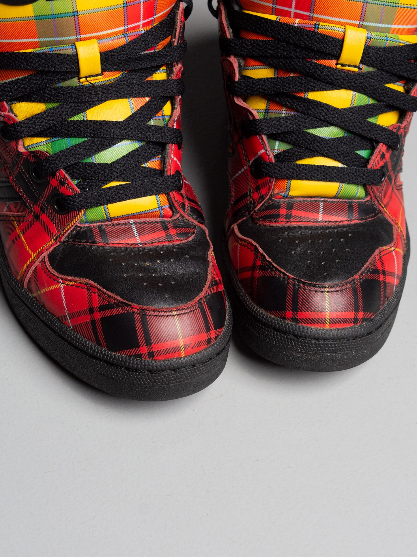 adidas Originals by Jeremy Scott S/S 2013 JS Instinct Hi "Plaid" - size 39 1/3