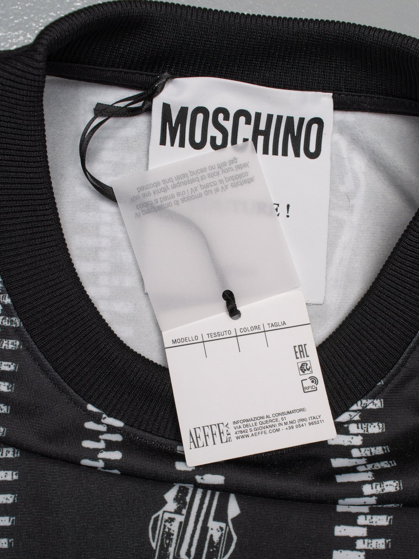 Moschino - S/S 2020 - trompe l'oeil zippers crewneck - men's size 52