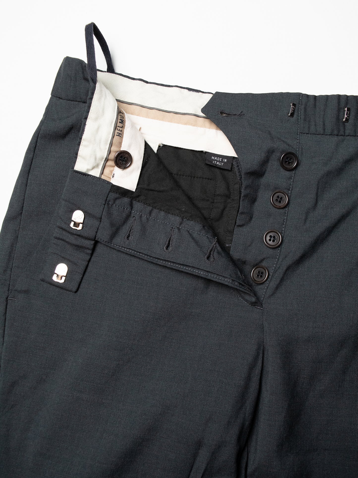 Helmut Lang - (vintage) - wool and silk lightweight pants (dark grey) - women's size 40