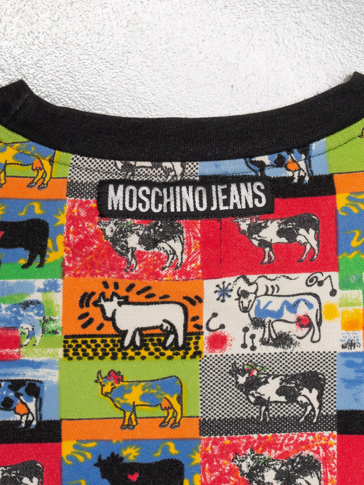 Moschino Jeans - 1990's - men's cows print t-shirt
