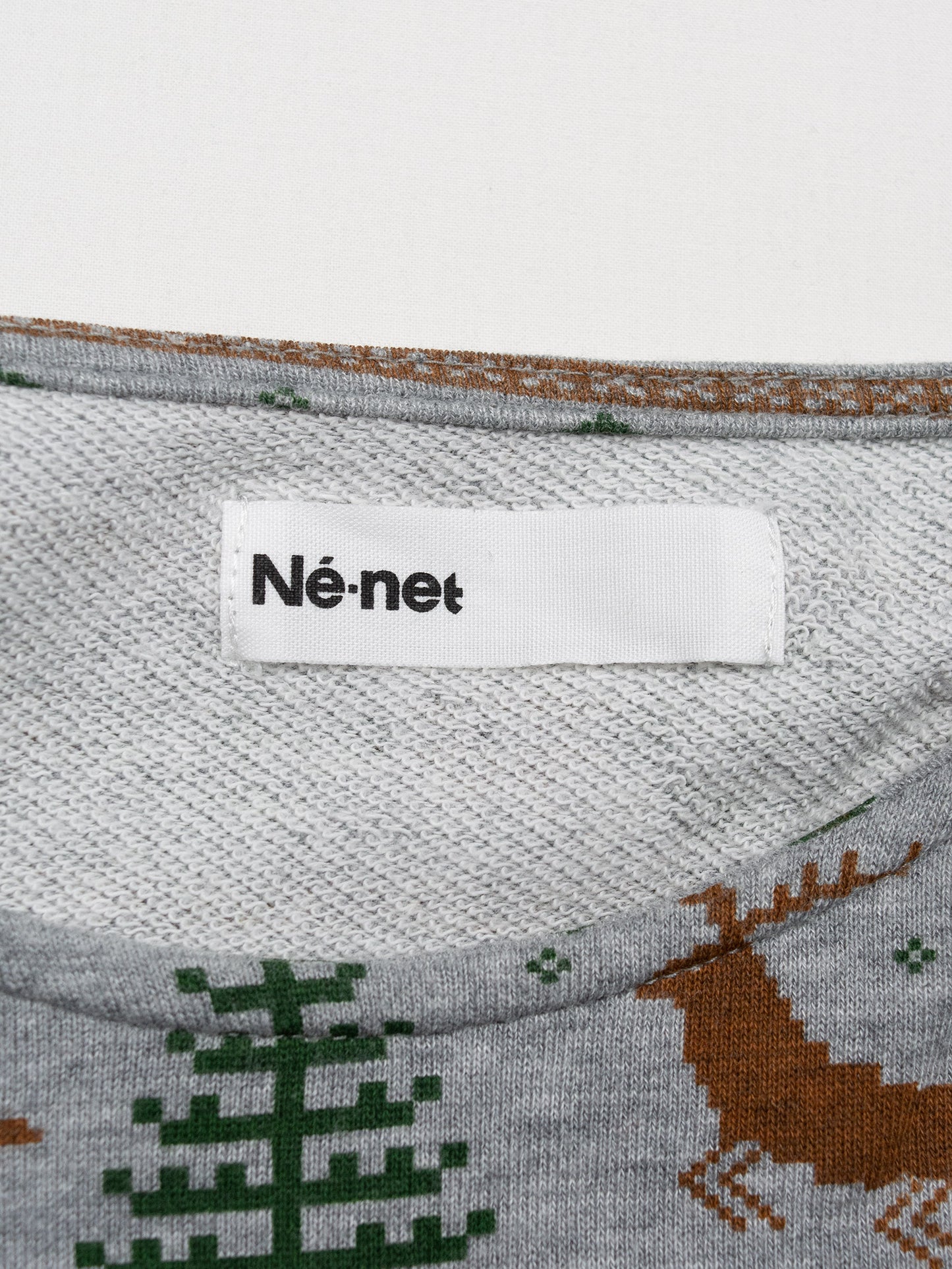 Né-net - winter print wide fit crewneck - size 2