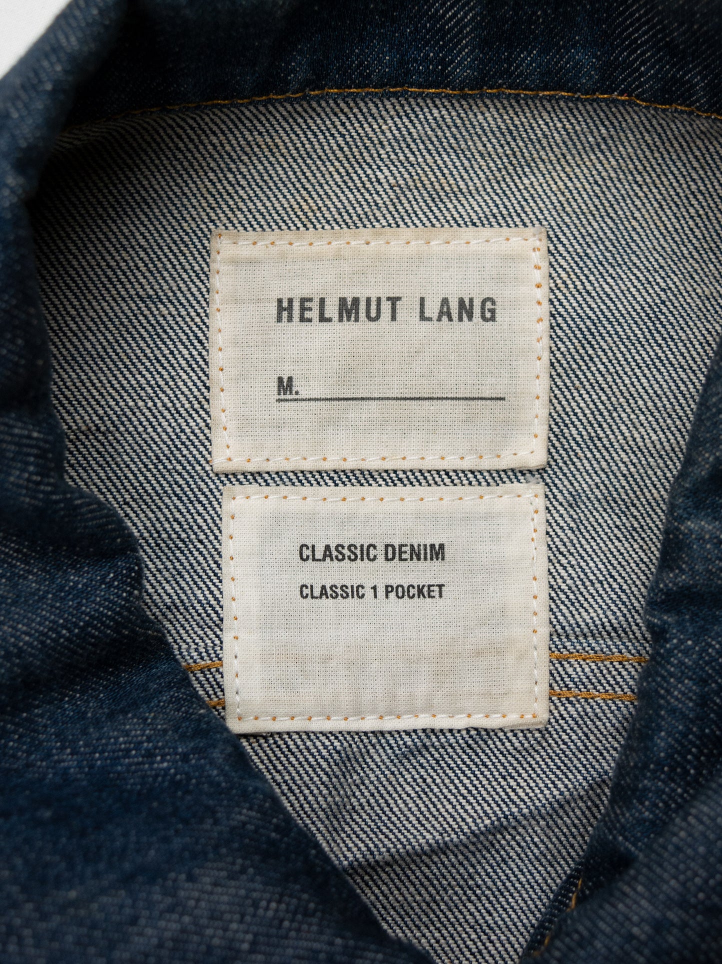 Helmut Lang - 2000s - raw denim Classic 1 Pocket denim jacket - size 50