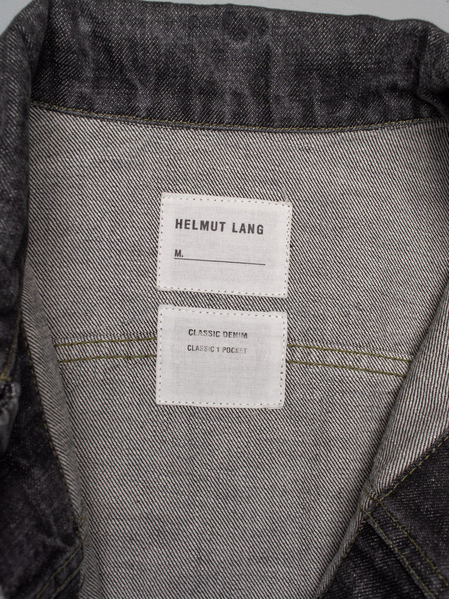 Helmut Lang - 2000s - Classic 1 Pocket denim jacket (dark grey) - size 48