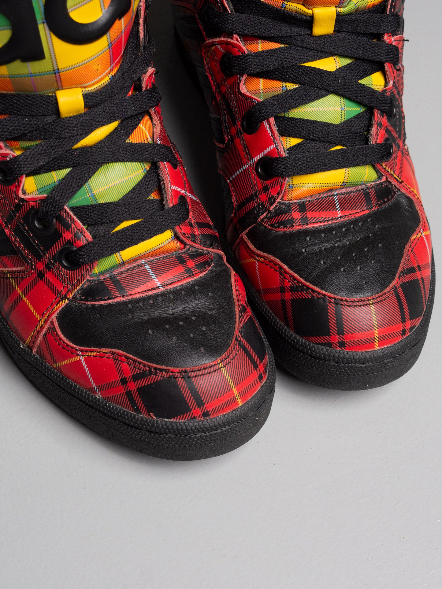 adidas Originals by Jeremy Scott S/S 2013 JS Instinct Hi "Plaid" - size 39 1/3
