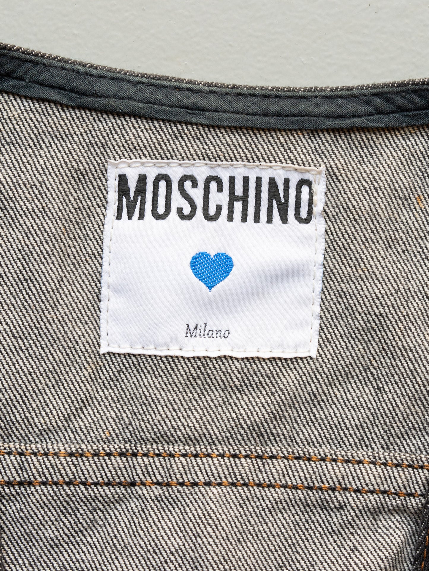 Moschino - 1980's - denim vest - men's size 48