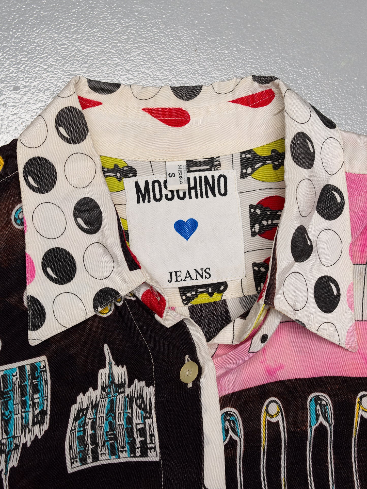 vintage Moschino Jeans print oversized shirt - women's size S