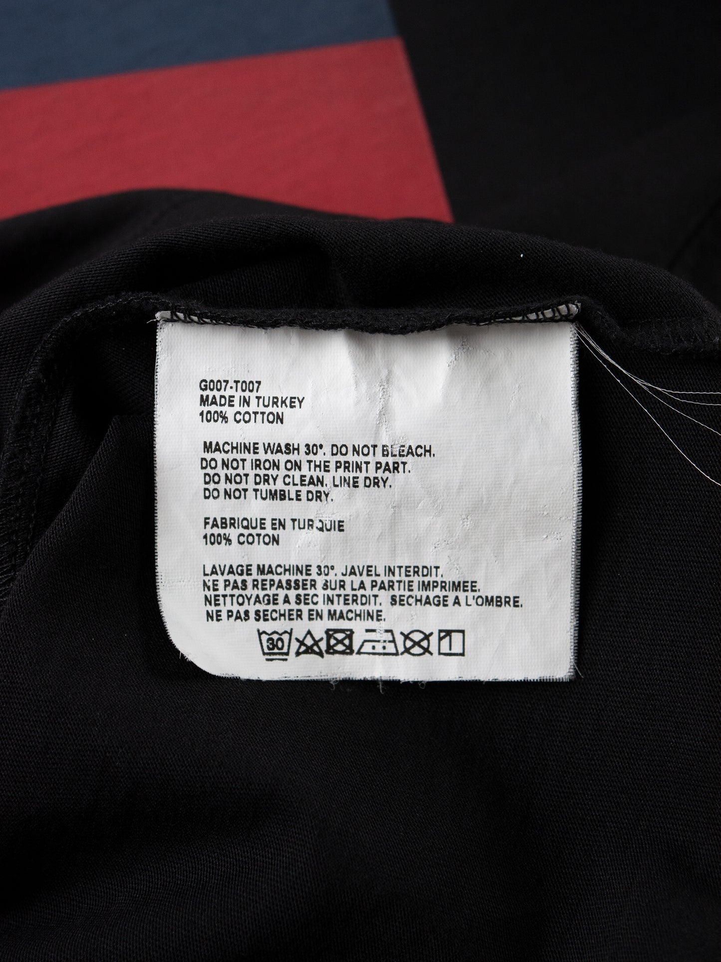 Gosha Rubchinskiy - A/W 2015 - flag t-shirt (black) - size M