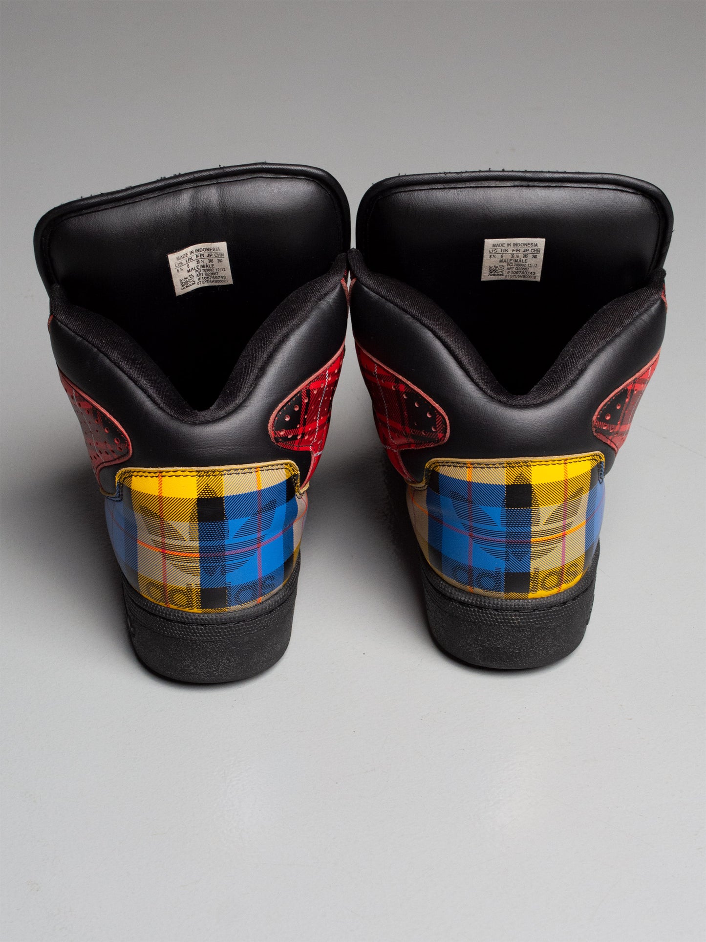 adidas Originals by Jeremy Scott S/S 2013 JS Instinct Hi "Plaid" - size 39 1/3